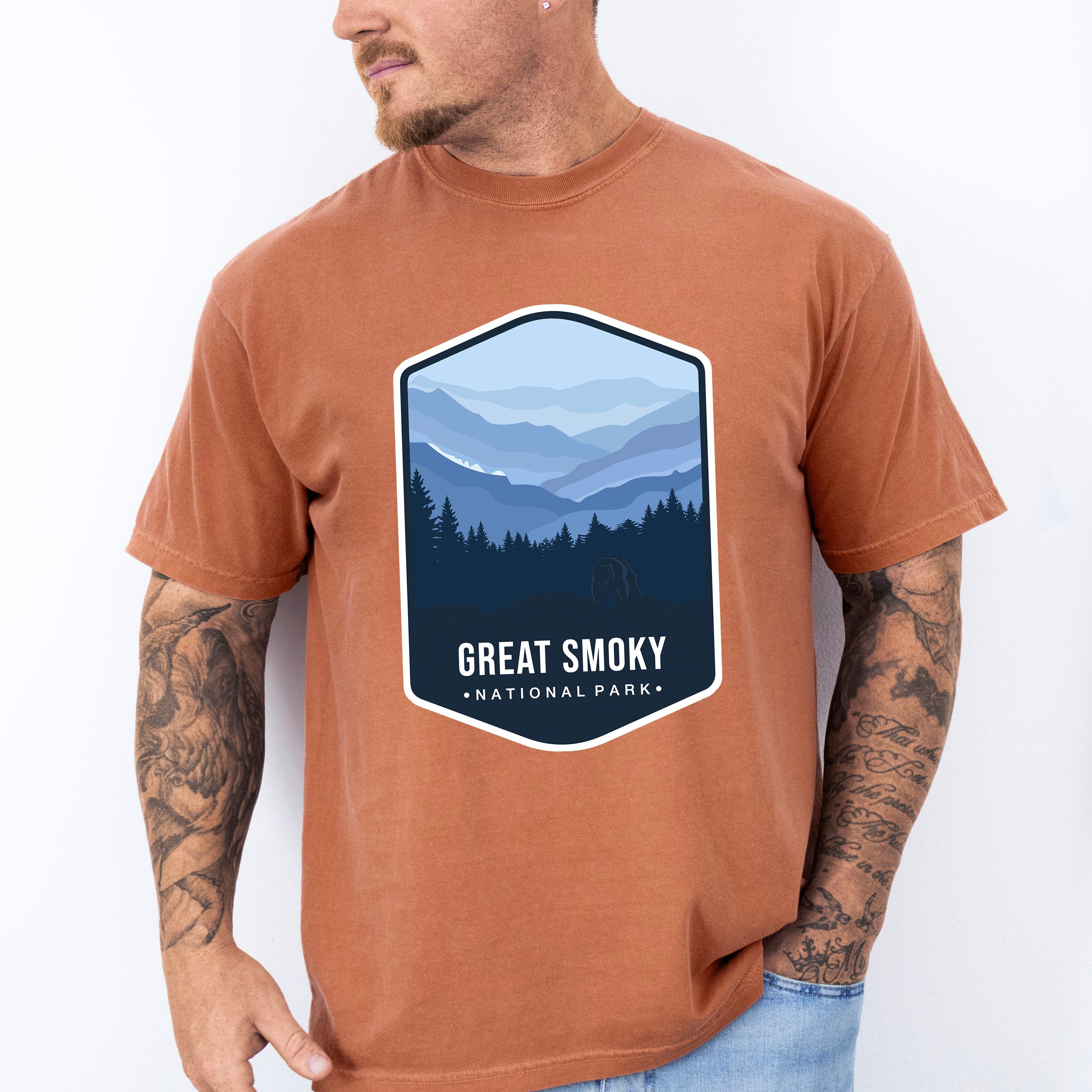 Great Smoky National Park Colorful Design - National Parks Unisex Crewneck T-Shirt Sweatshirt Hoodie
