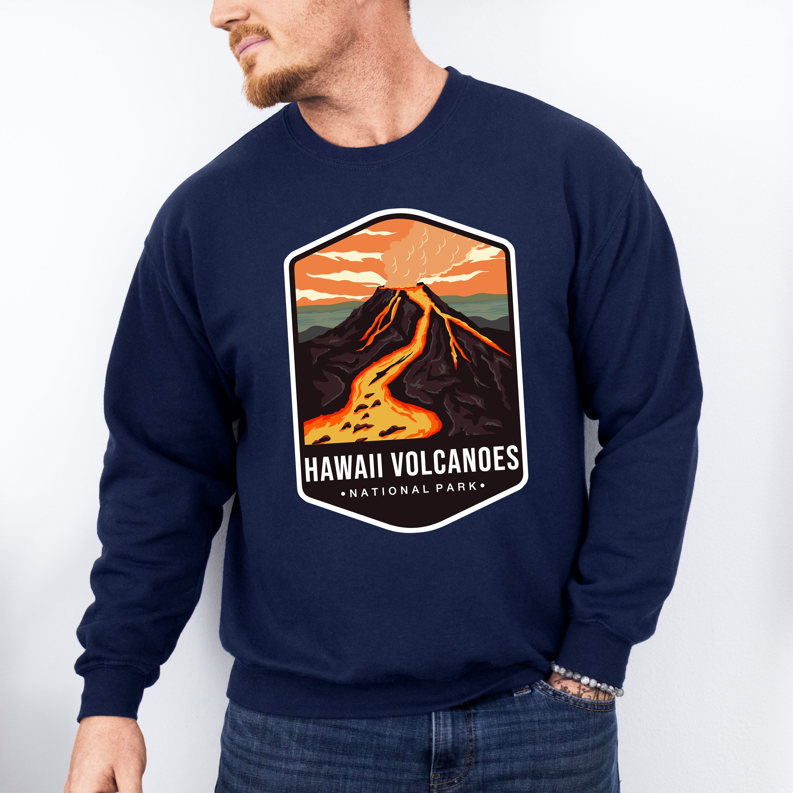 Hawaii Volcanoes National Park Colorful Design - National Parks Unisex Crewneck T-Shirt Sweatshirt Hoodie