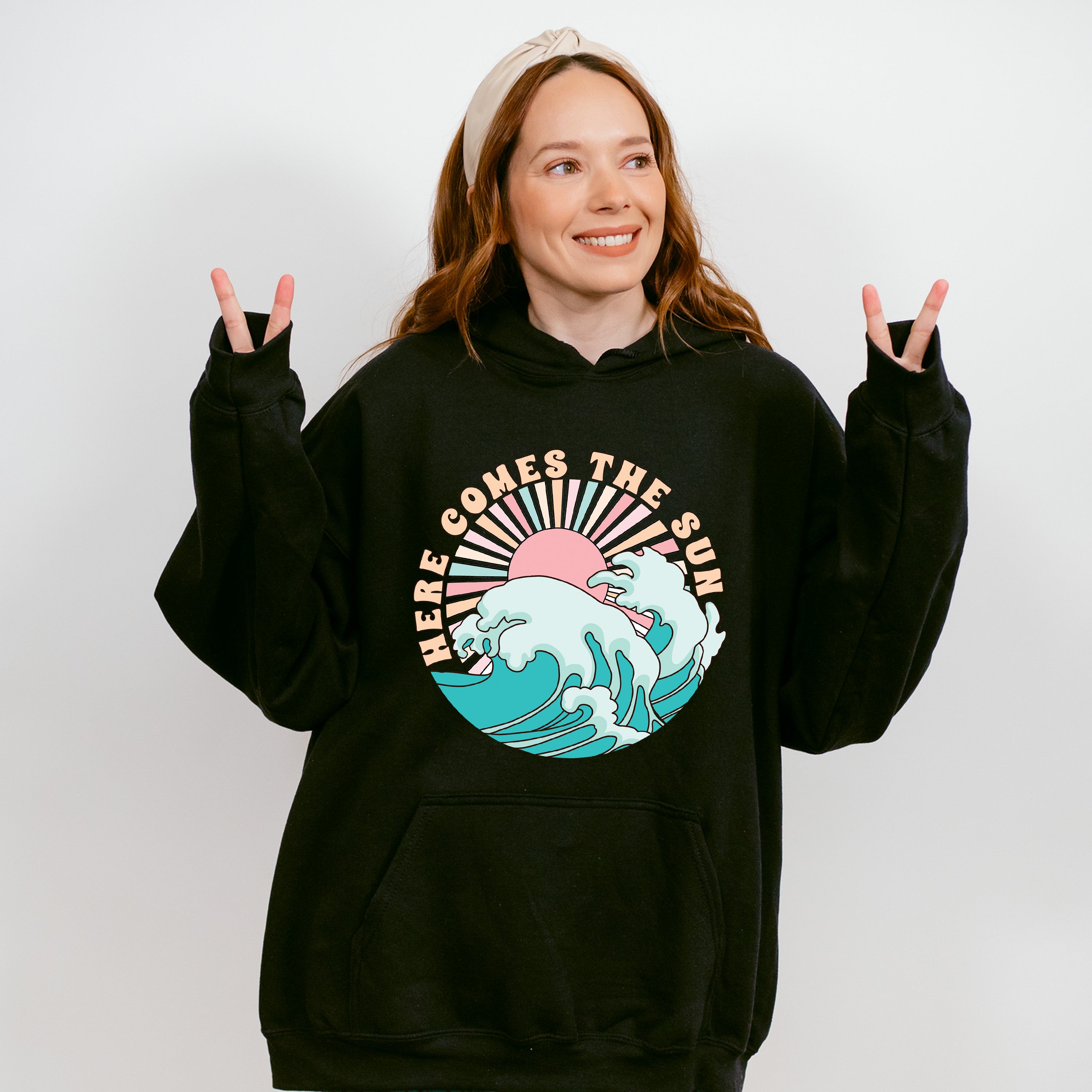 Here Comes The Sun Design - Summer Theme Unisex Crewneck T-Shirt Sweatshirt Hoodie