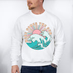 Here Comes The Sun Design - Summer Theme Unisex Crewneck T-Shirt Sweatshirt Hoodie
