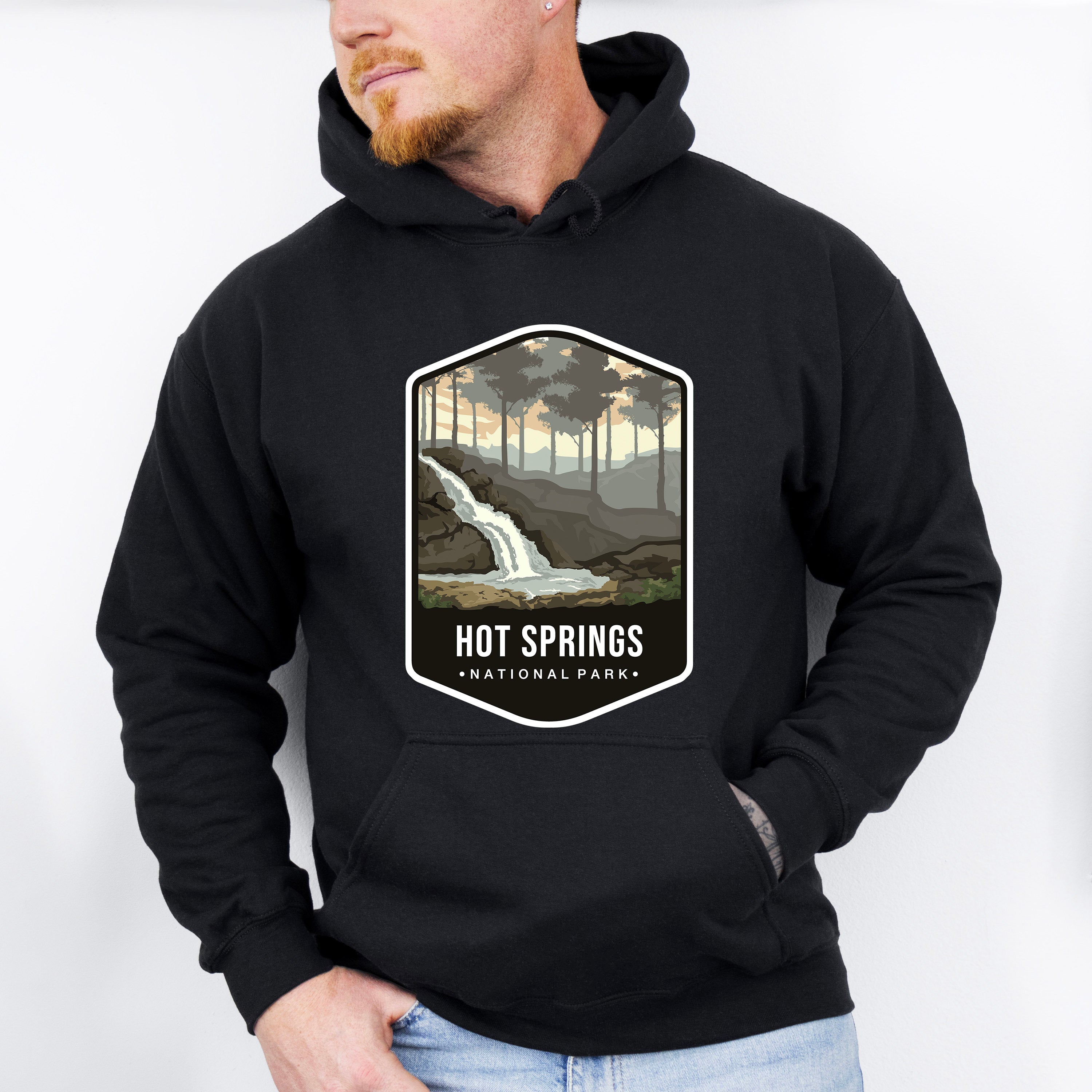 Hot Springs National Park Colorful Design - National Parks Unisex Crewneck T-Shirt Sweatshirt Hoodie