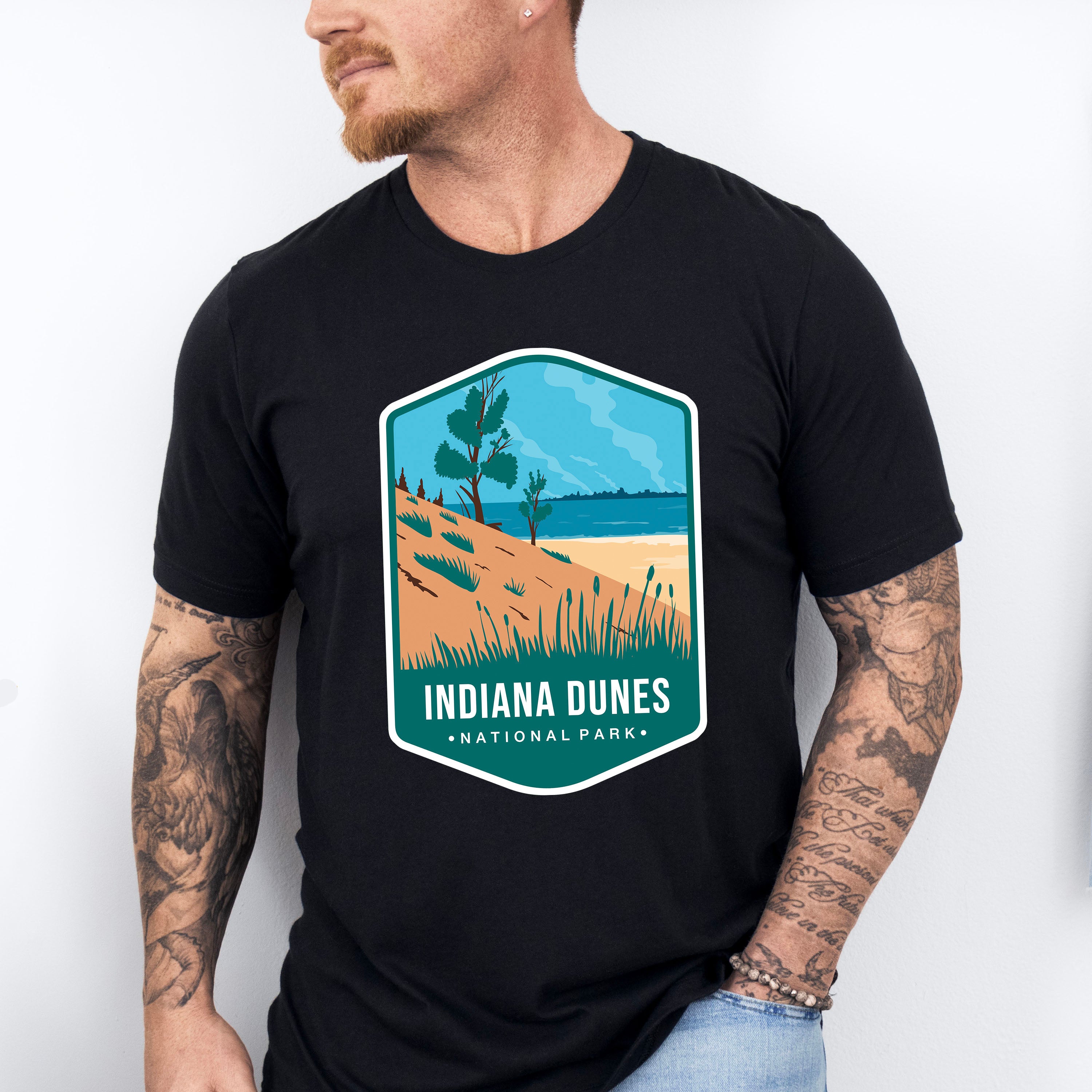 Indiana Dunes National Park Colorful Design - National Parks Unisex Crewneck T-Shirt Sweatshirt Hoodie