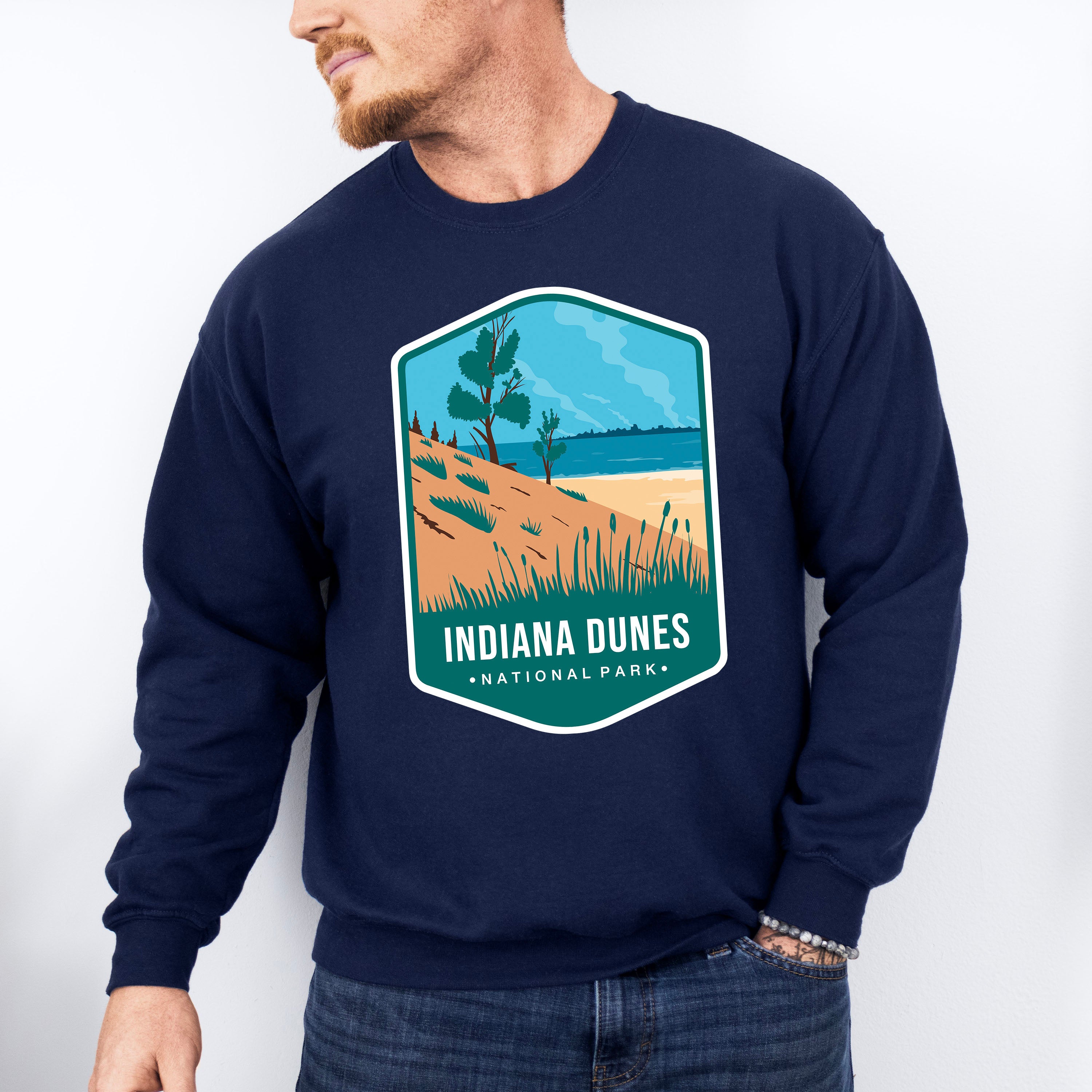 Indiana Dunes National Park Colorful Design - National Parks Unisex Crewneck T-Shirt Sweatshirt Hoodie