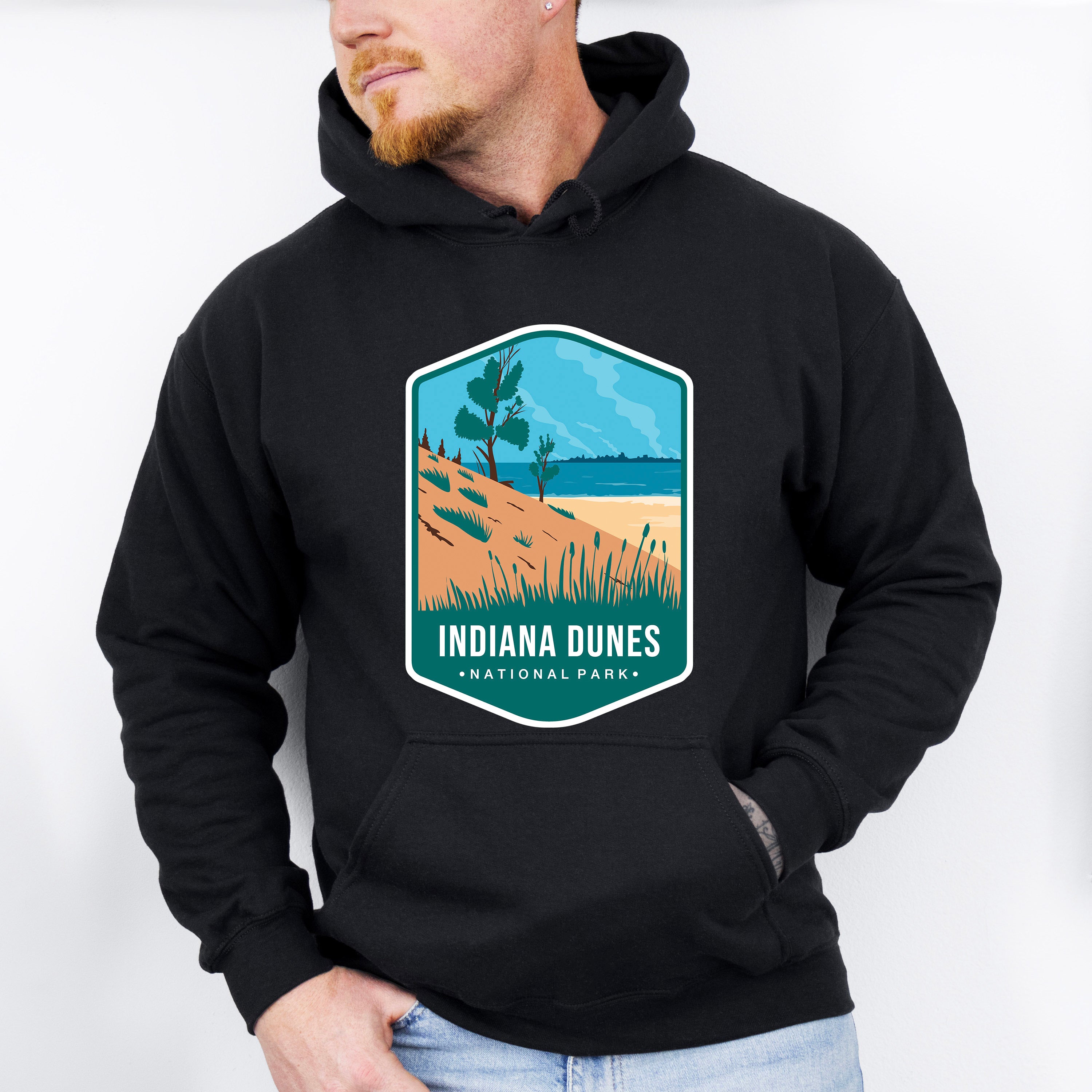 Indiana Dunes National Park Colorful Design - National Parks Unisex Crewneck T-Shirt Sweatshirt Hoodie