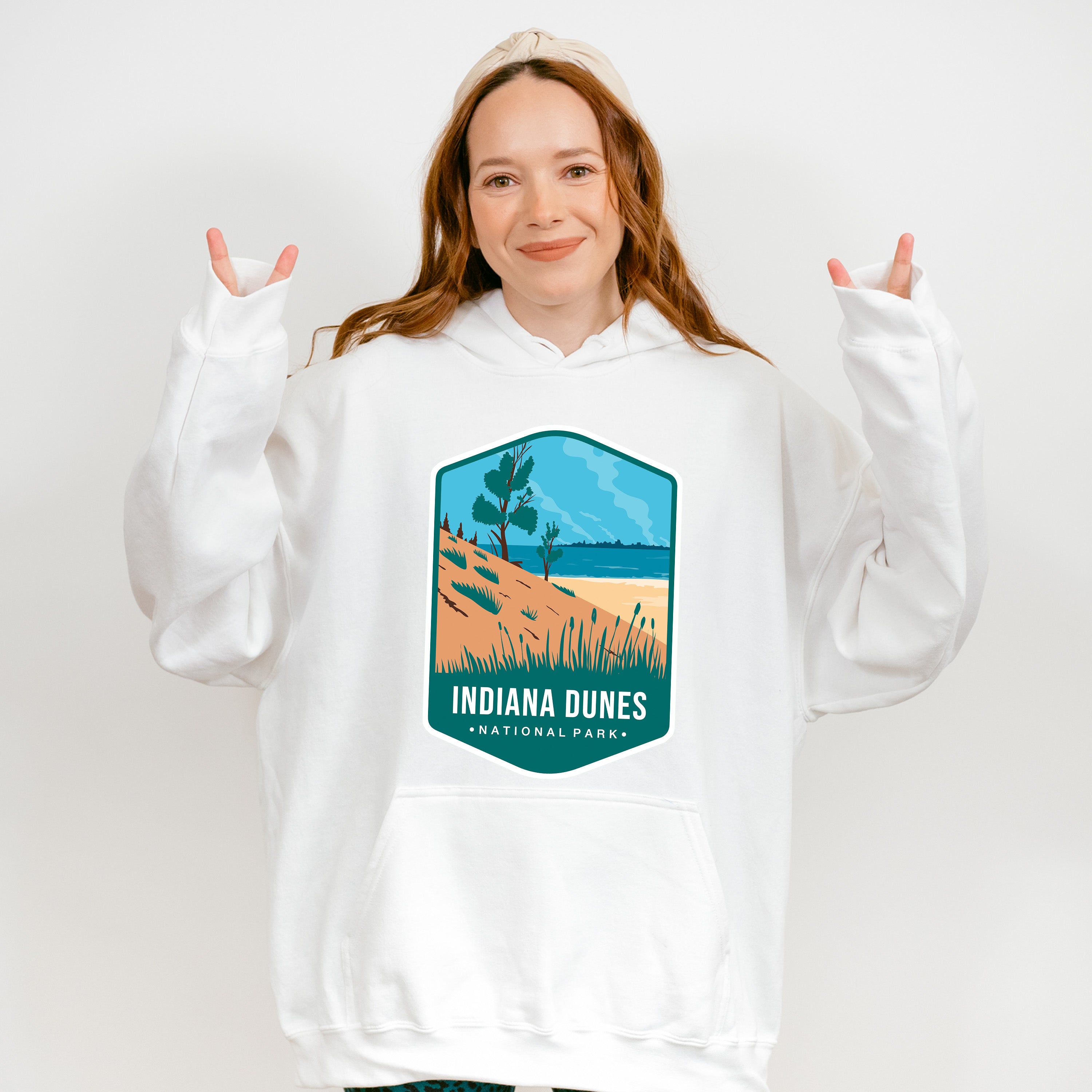 Indiana Dunes National Park Colorful Design - National Parks Unisex Crewneck T-Shirt Sweatshirt Hoodie