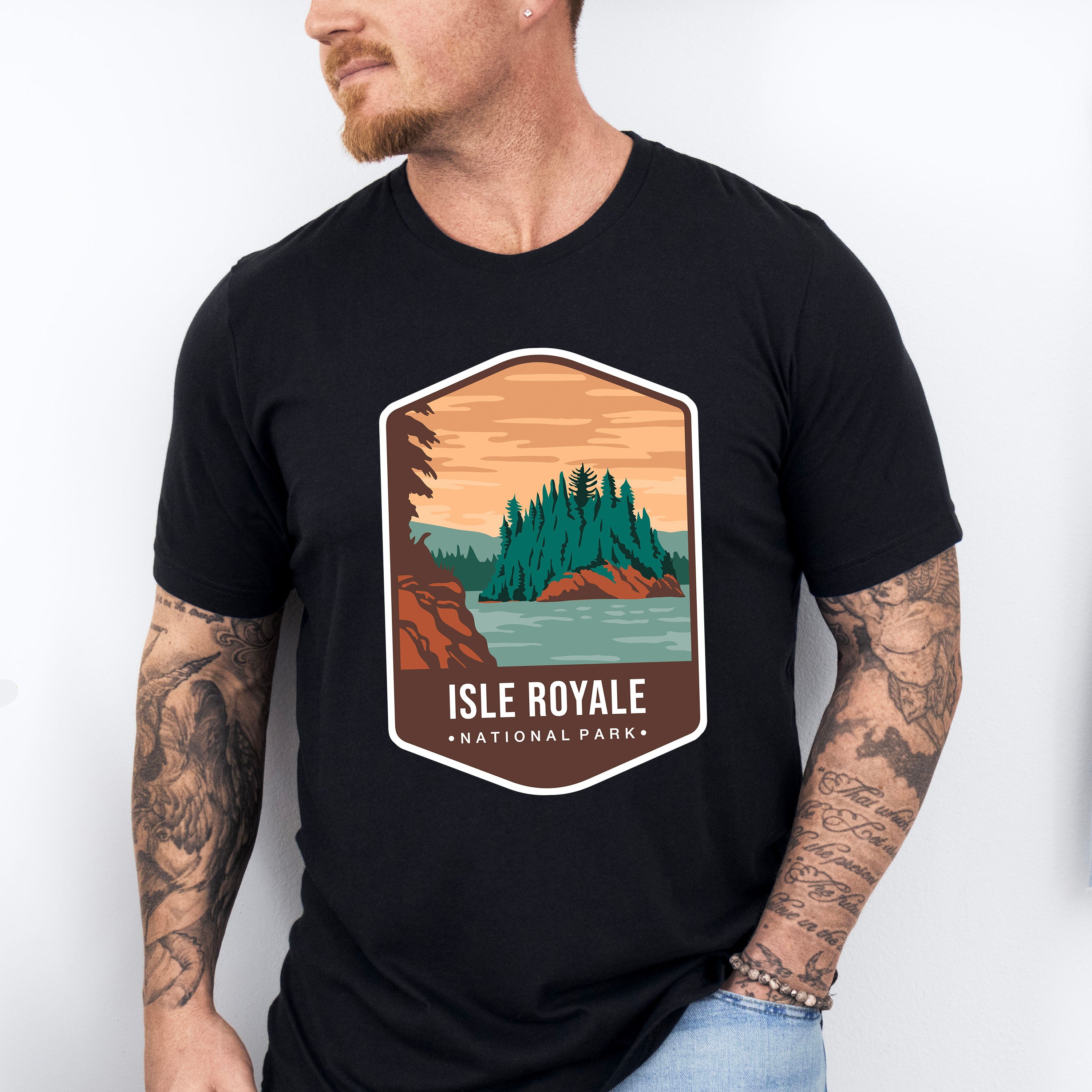Isle Royale National Park Colorful Design - National Parks Unisex Crewneck T-Shirt Sweatshirt Hoodie