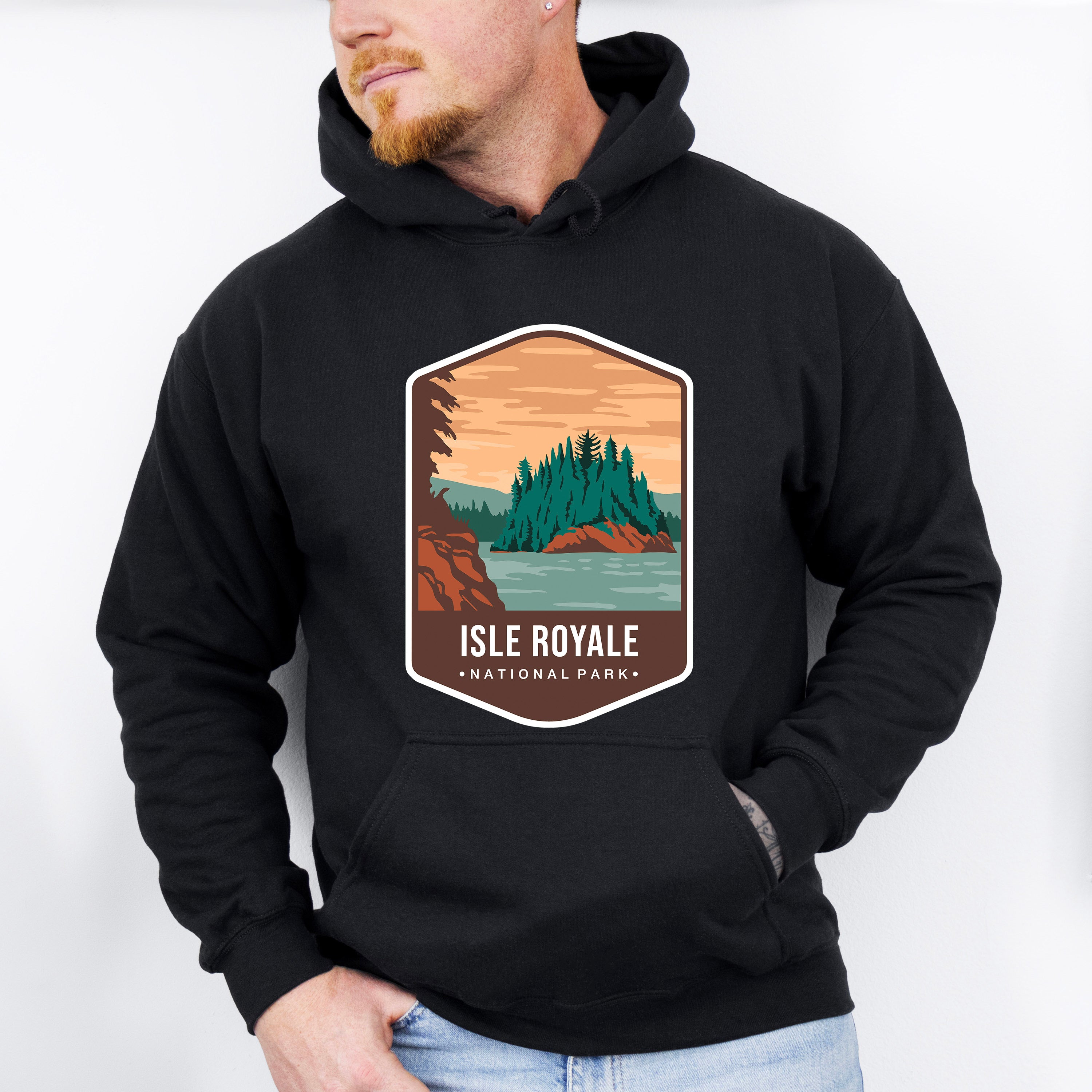 Isle Royale National Park Colorful Design - National Parks Unisex Crewneck T-Shirt Sweatshirt Hoodie
