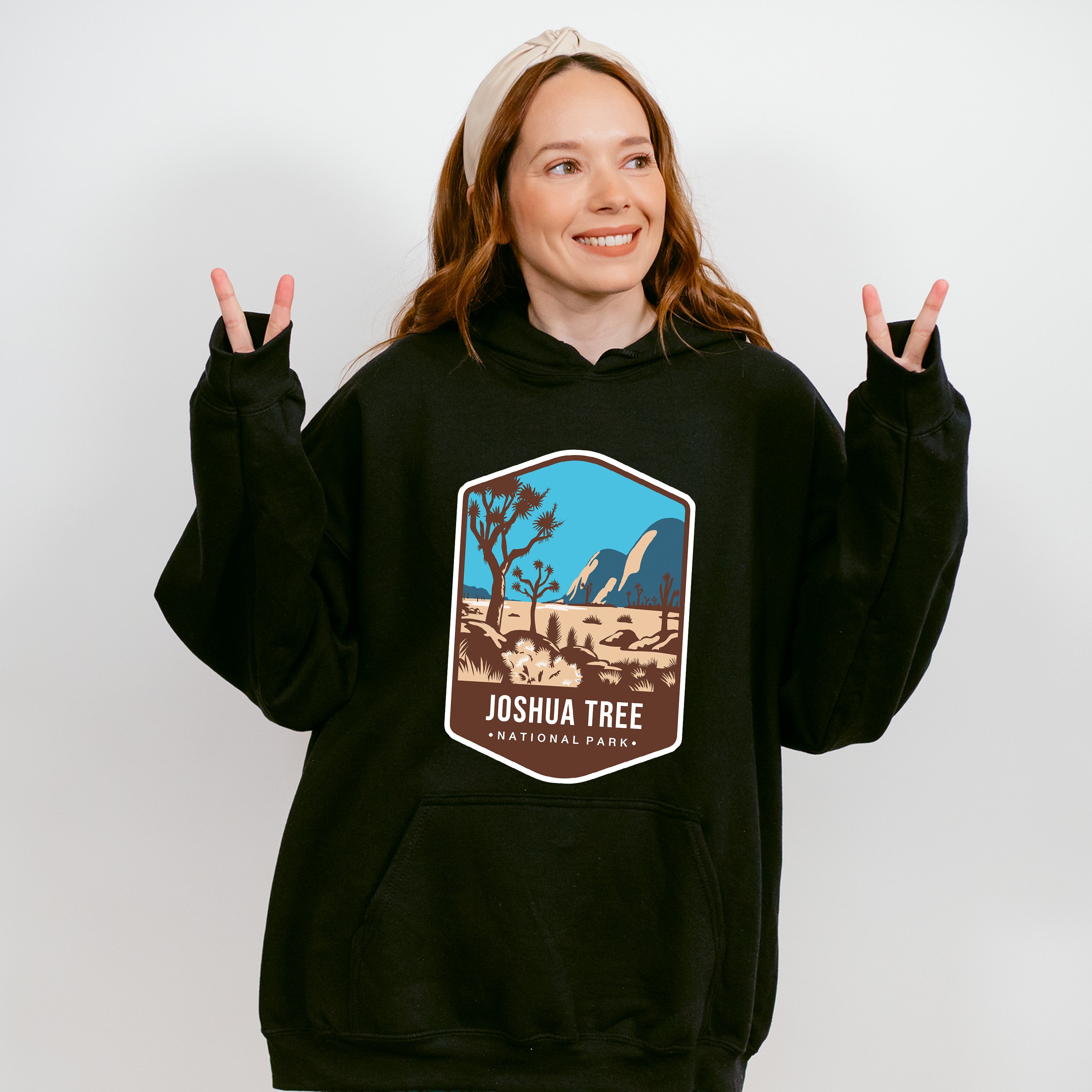 Joshua Tree National Park Colorful Design - National Parks Unisex Crewneck T-Shirt Sweatshirt Hoodie