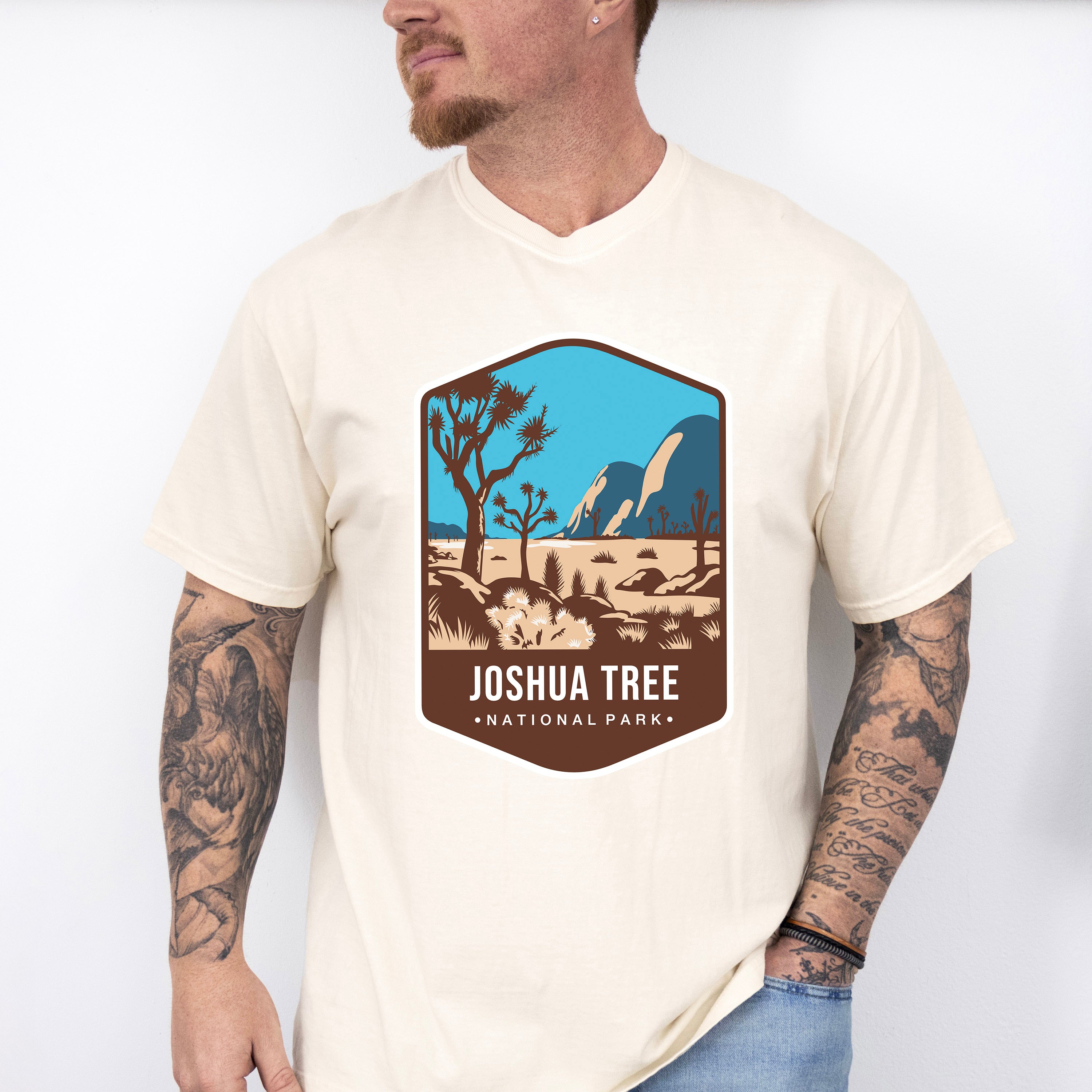 Joshua Tree National Park Colorful Design - National Parks Unisex Crewneck T-Shirt Sweatshirt Hoodie