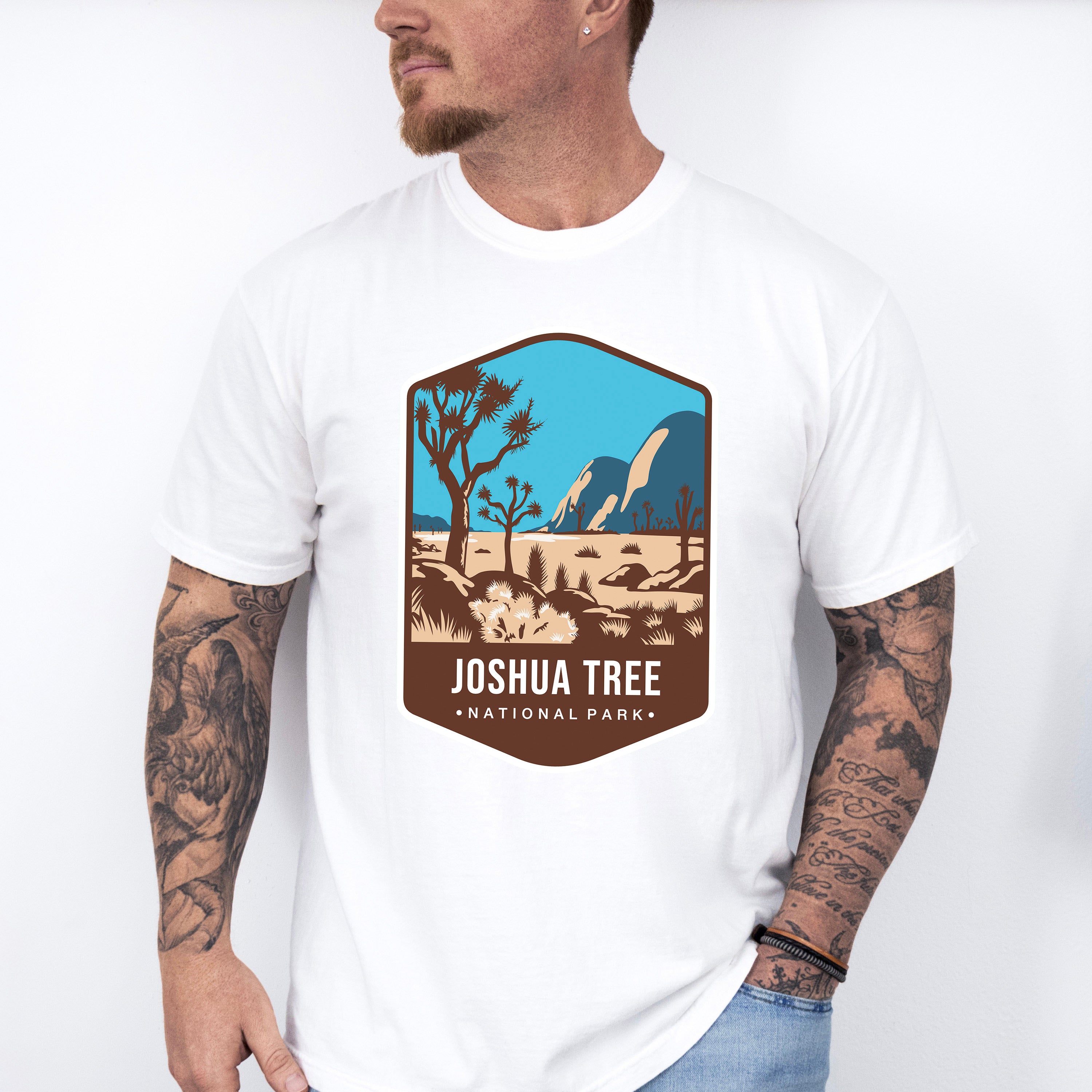 Joshua Tree National Park Colorful Design - National Parks Unisex Crewneck T-Shirt Sweatshirt Hoodie