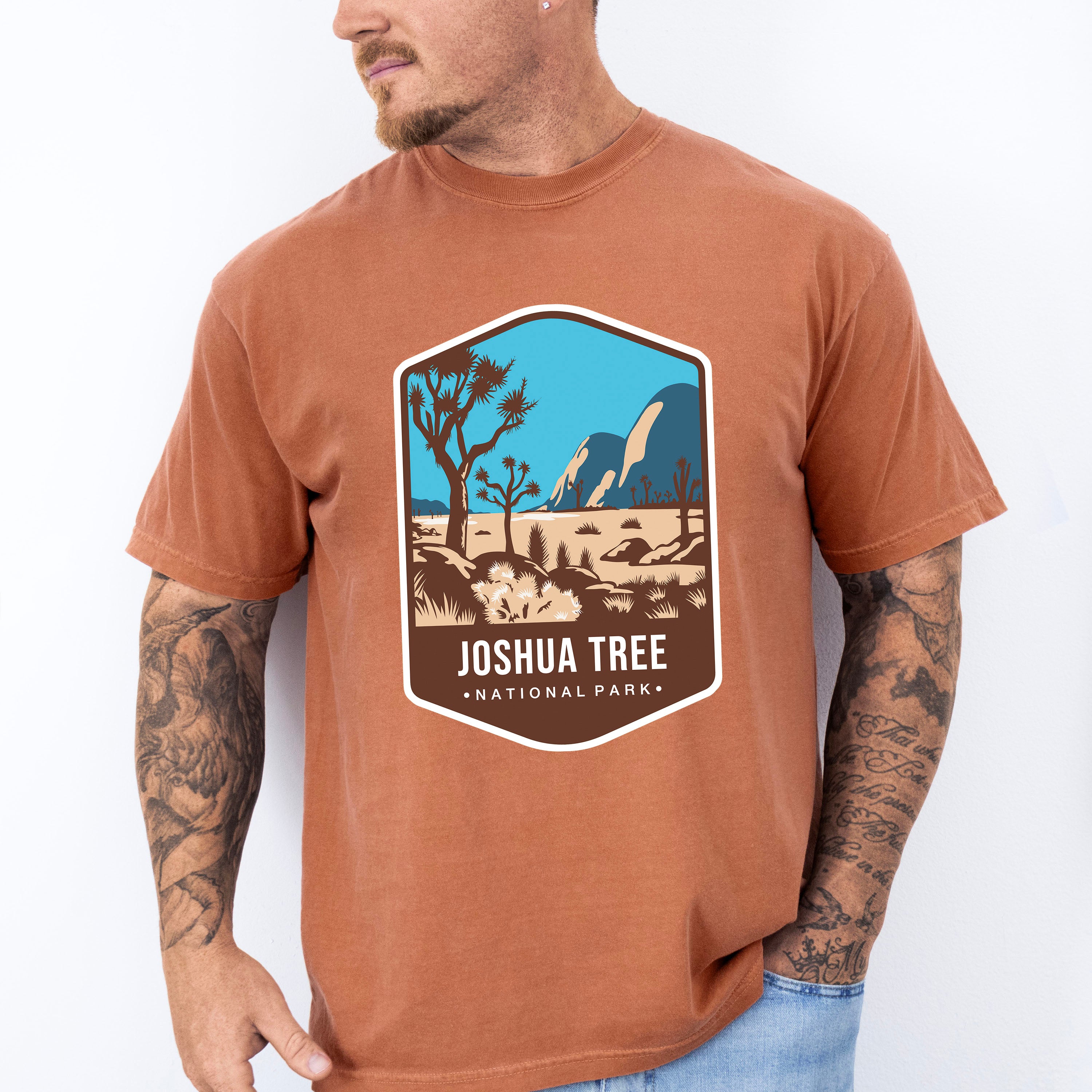 Joshua Tree National Park Colorful Design - National Parks Unisex Crewneck T-Shirt Sweatshirt Hoodie