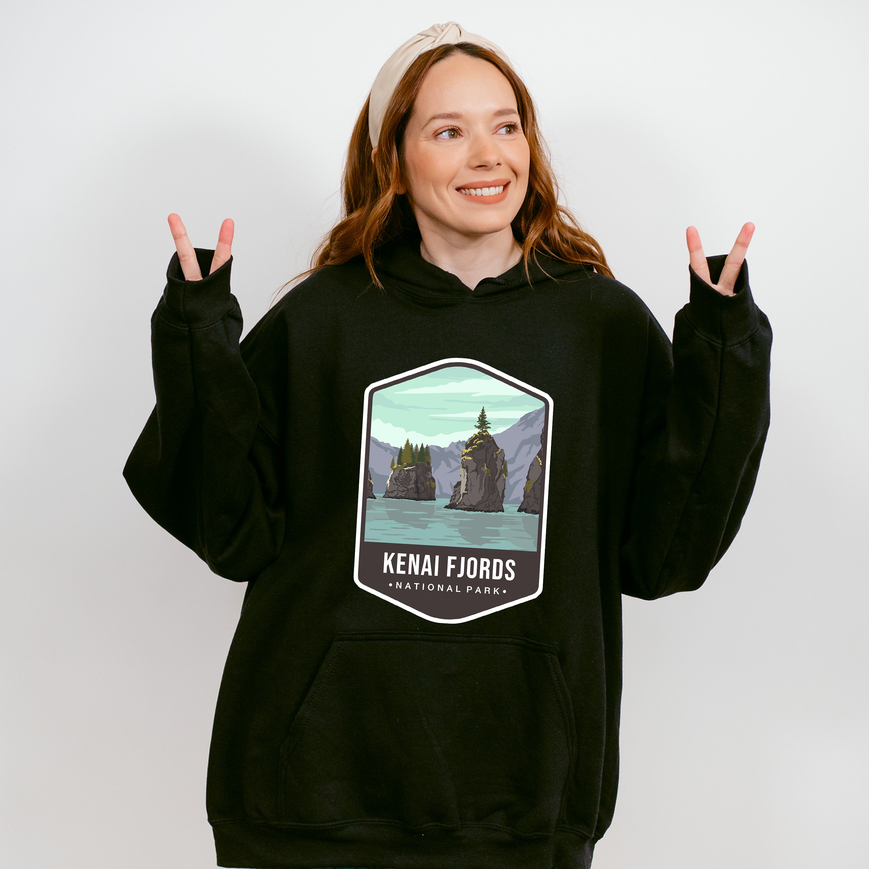 Kenai Fjords National Park Colorful Design - National Parks Unisex Crewneck T-Shirt Sweatshirt Hoodie