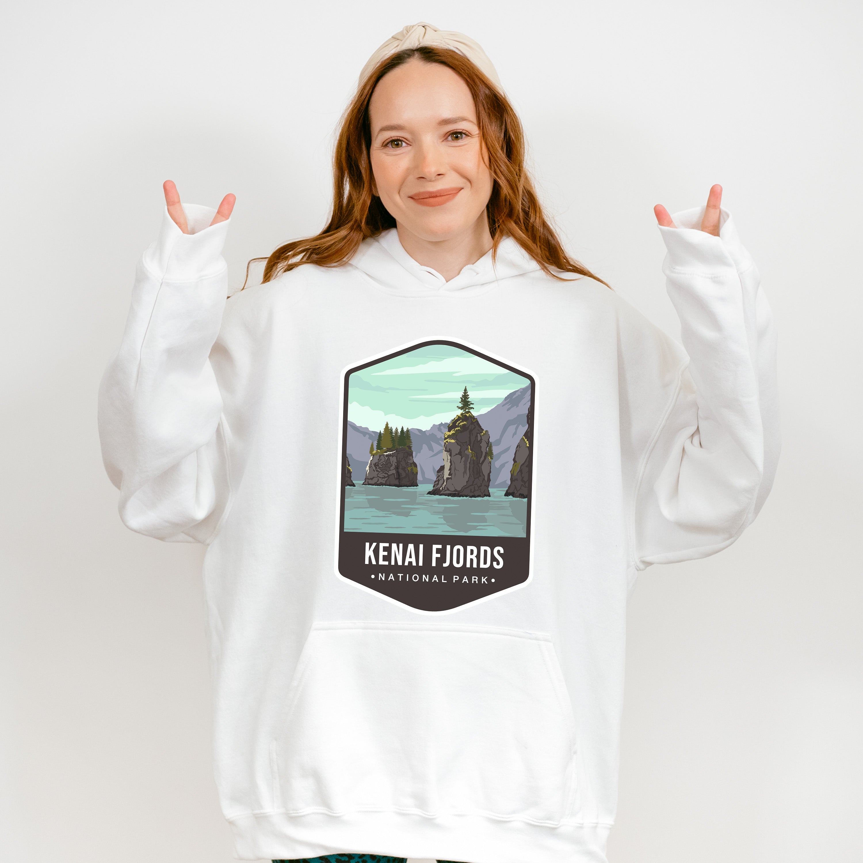 Kenai Fjords National Park Colorful Design - National Parks Unisex Crewneck T-Shirt Sweatshirt Hoodie