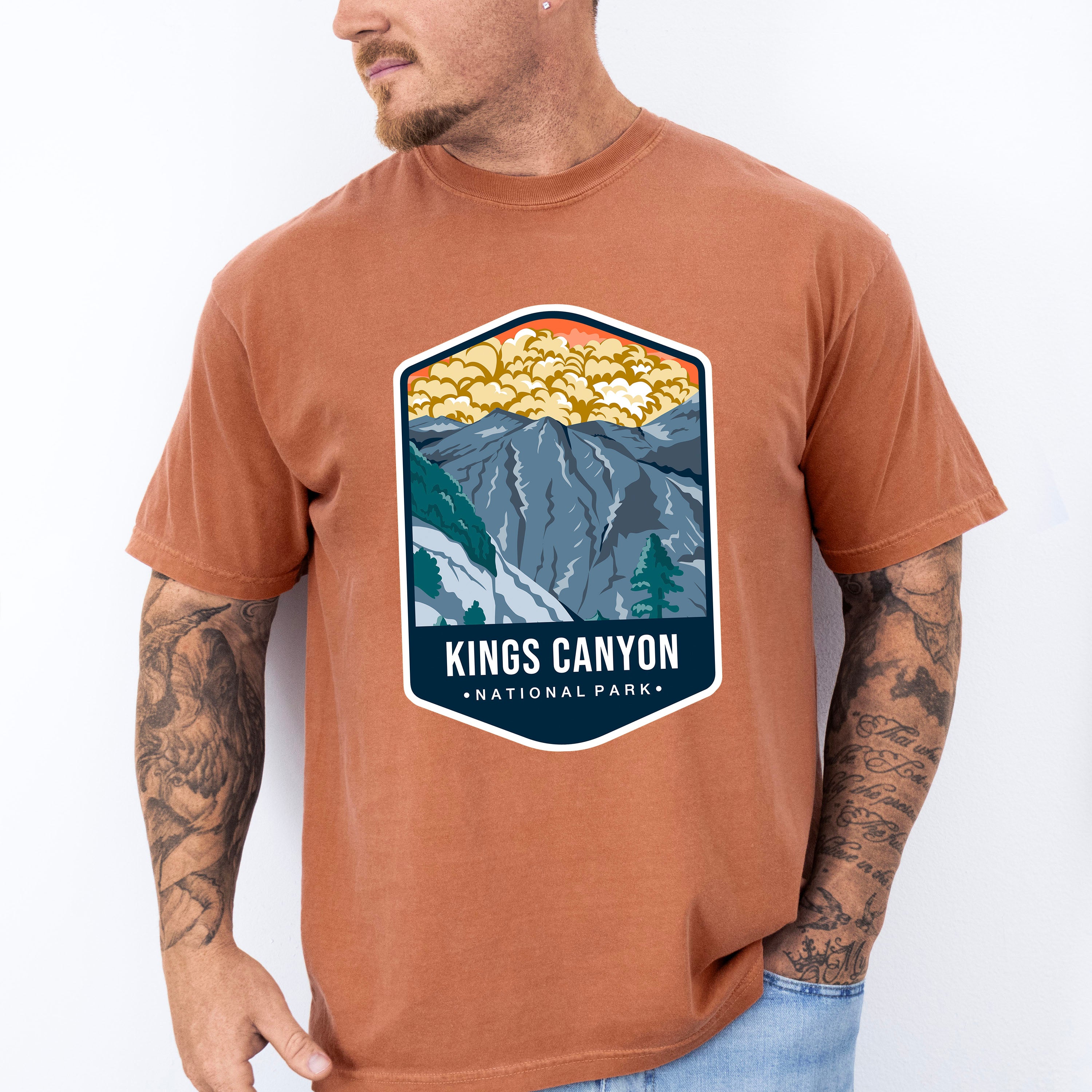 Kings Canyon National Park Colorful Design - National Parks Unisex Crewneck T-Shirt Sweatshirt Hoodie