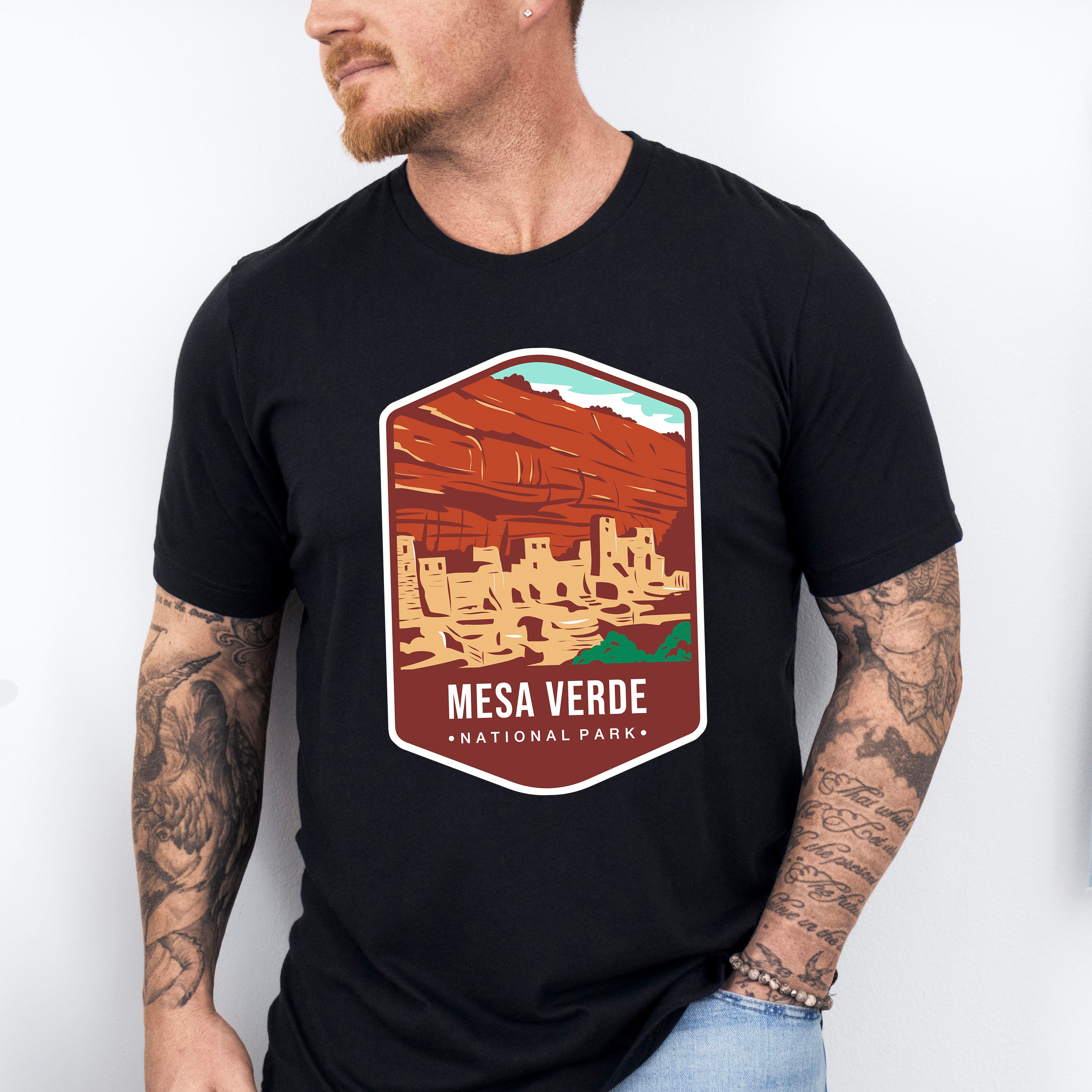 Mesa Verde National Park Colorful Design - National Parks Unisex Crewneck T-Shirt Sweatshirt Hoodie
