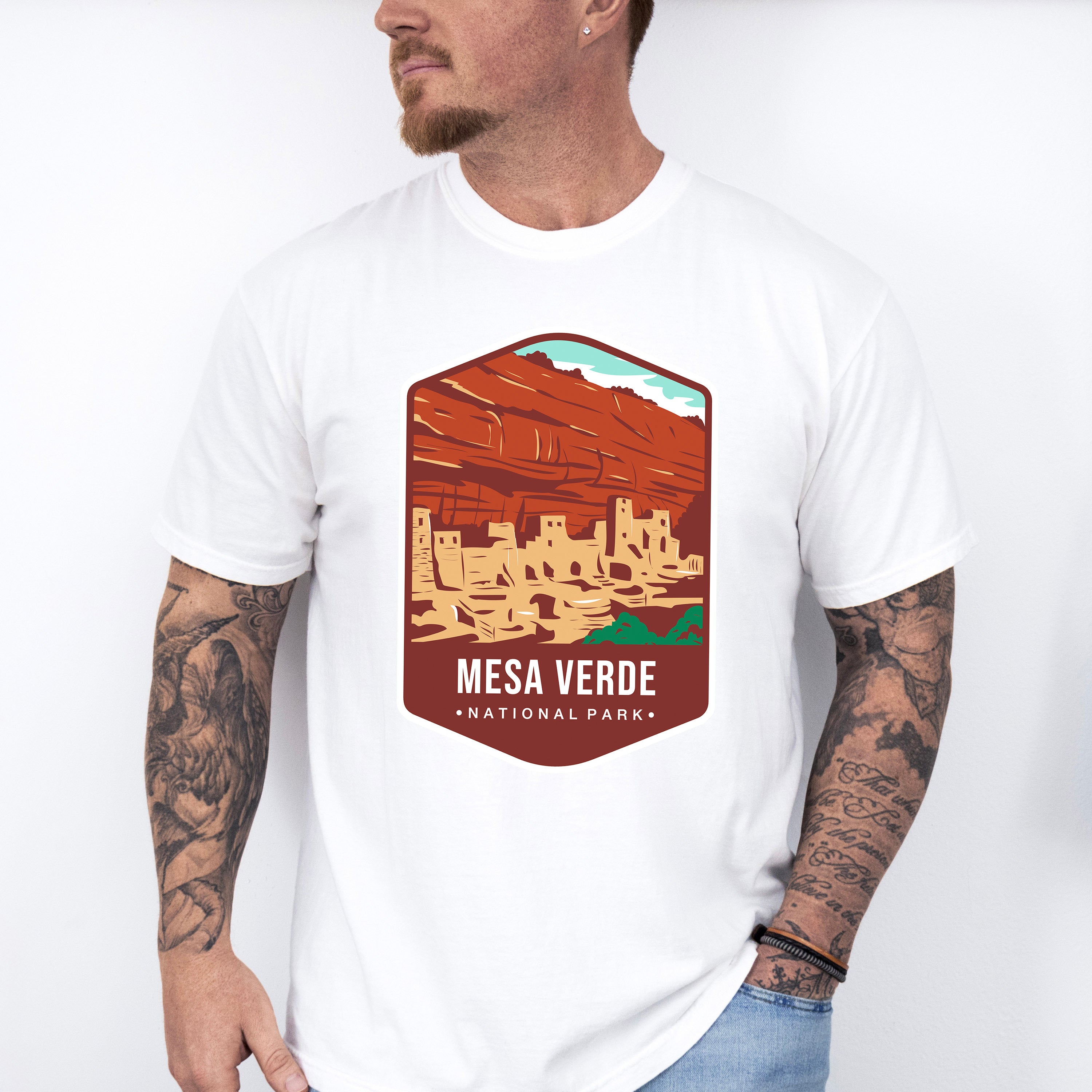 Mesa Verde National Park Colorful Design - National Parks Unisex Crewneck T-Shirt Sweatshirt Hoodie