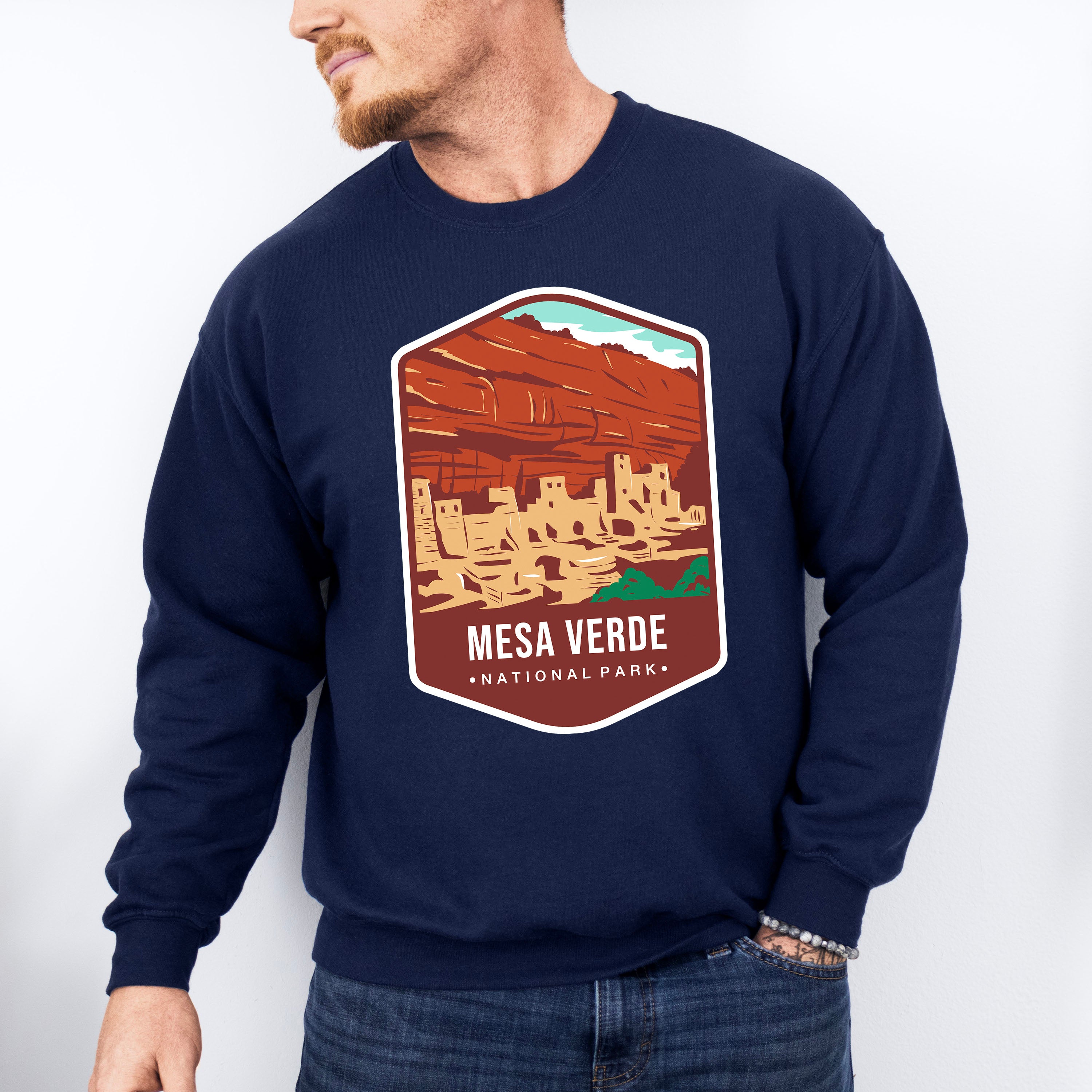 Mesa Verde National Park Colorful Design - National Parks Unisex Crewneck T-Shirt Sweatshirt Hoodie