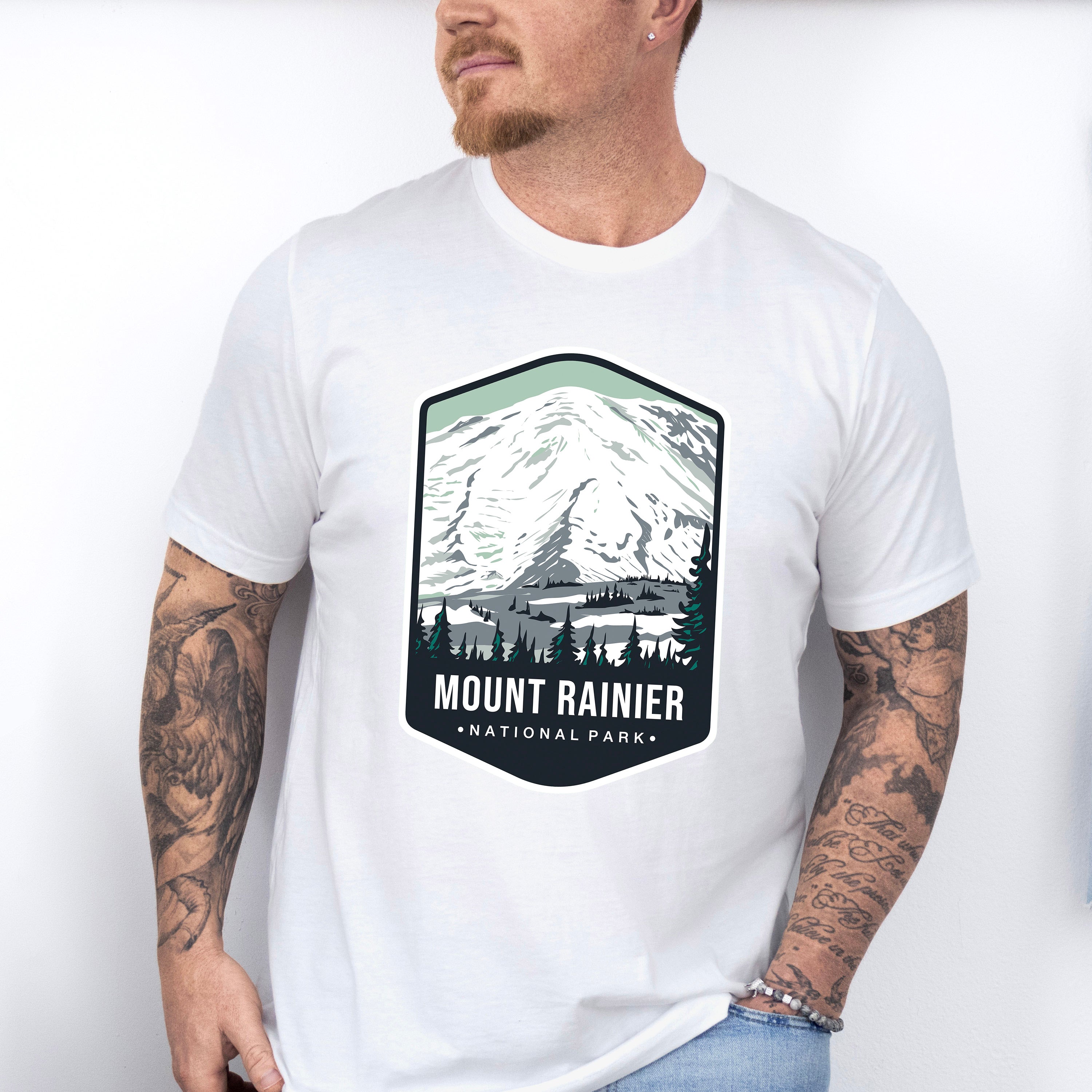 Mount Rainier National Park Colorful Design - National Parks Unisex Crewneck T-Shirt Sweatshirt Hoodie