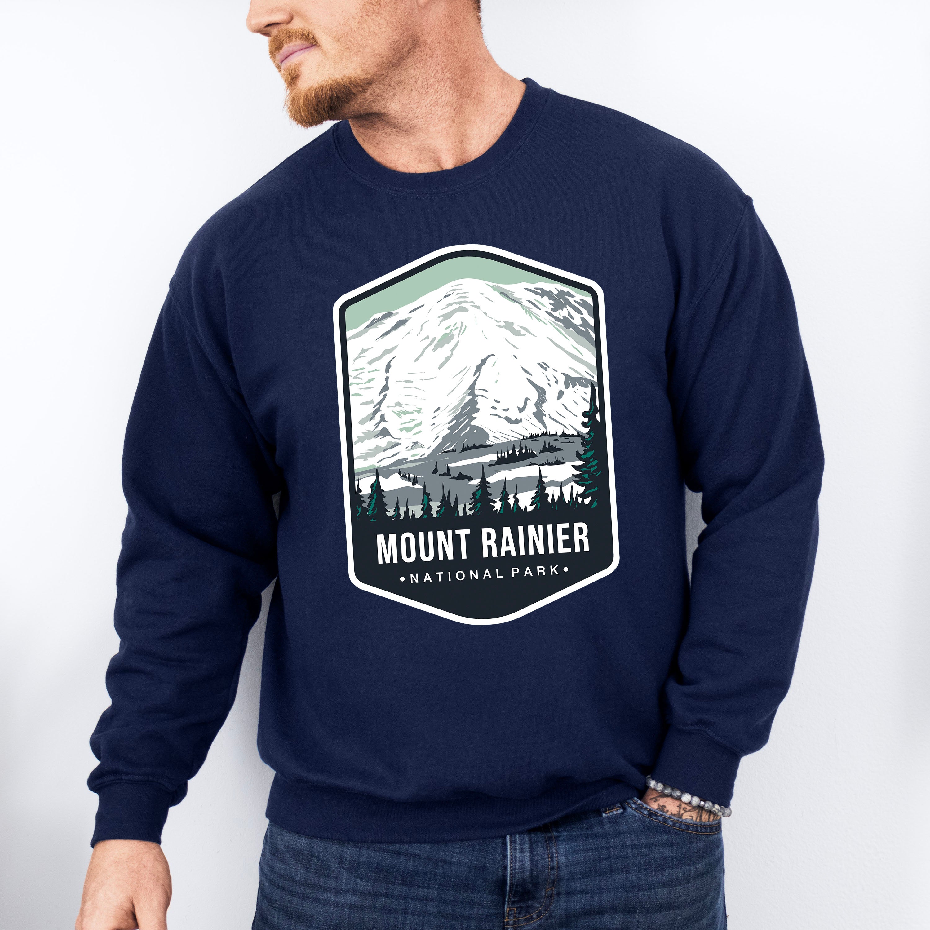 Mount Rainier National Park Colorful Design - National Parks Unisex Crewneck T-Shirt Sweatshirt Hoodie