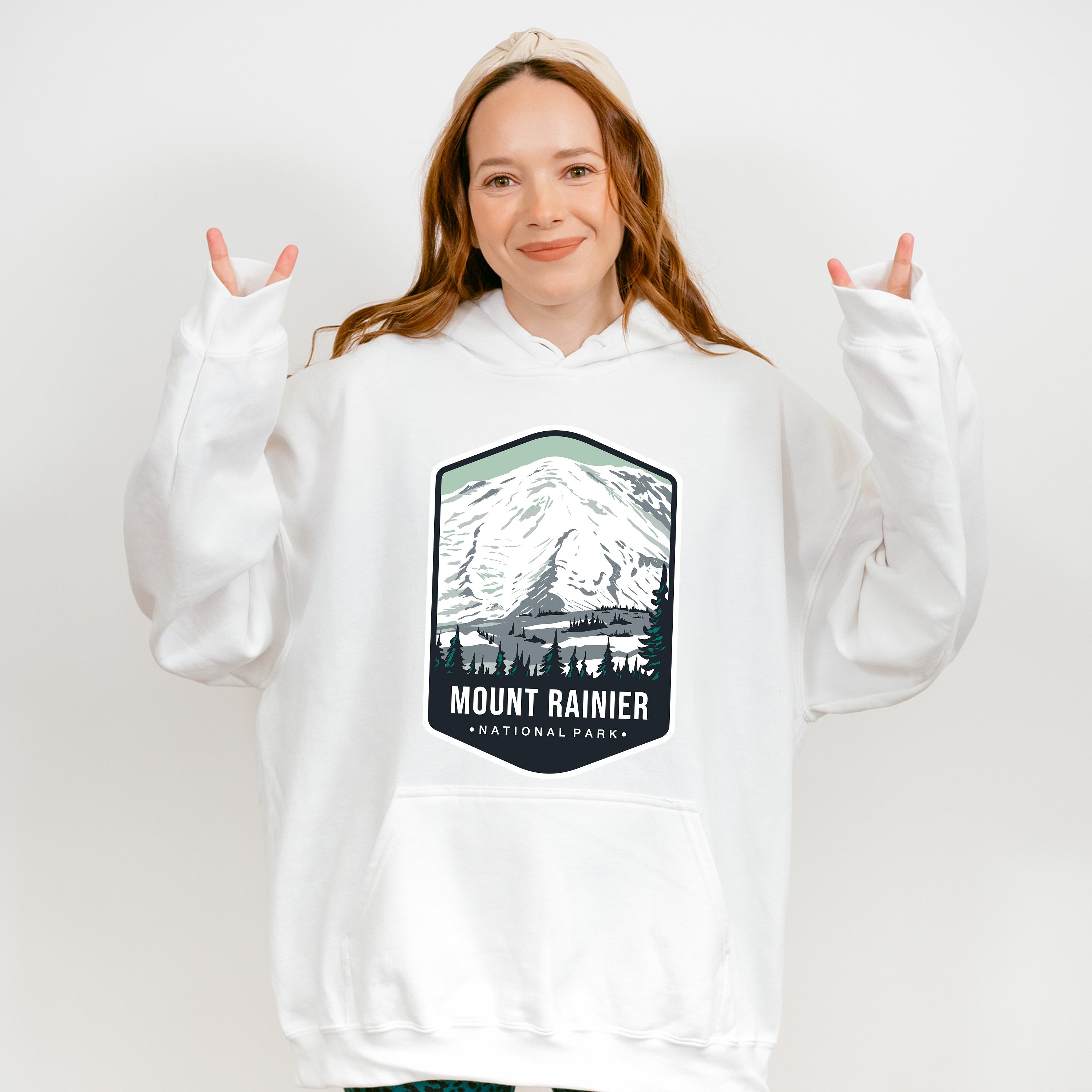 Mount Rainier National Park Colorful Design - National Parks Unisex Crewneck T-Shirt Sweatshirt Hoodie