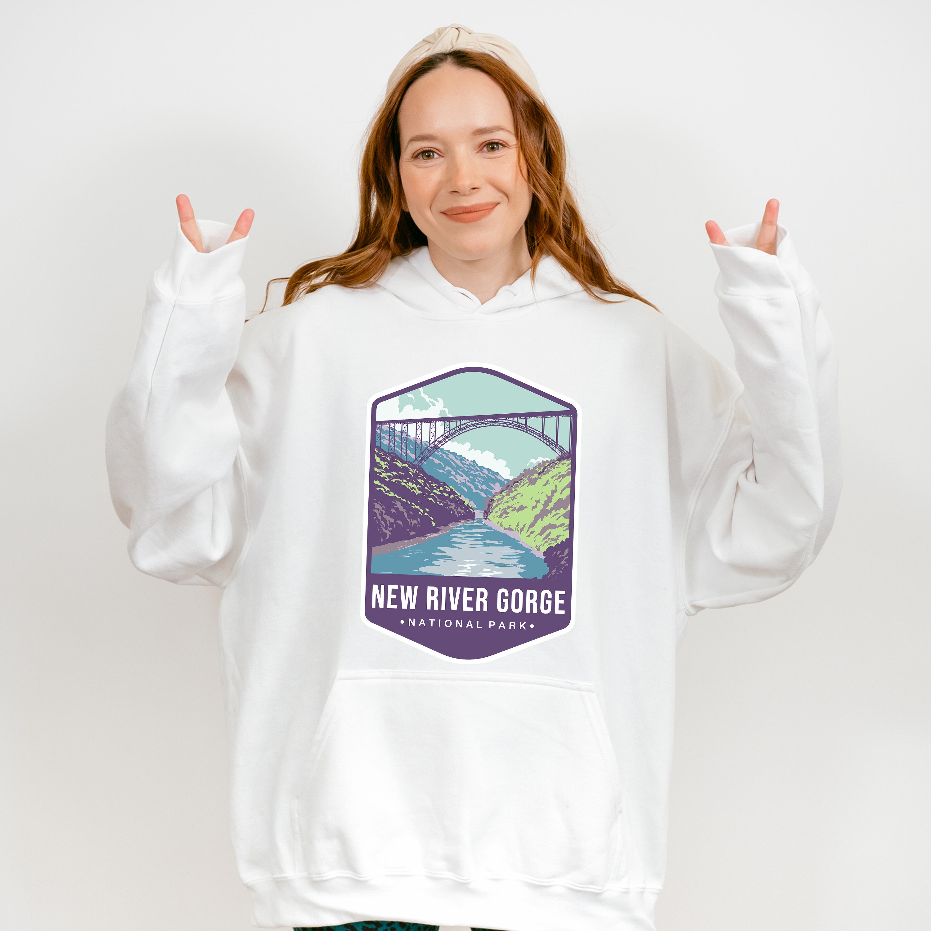 New River Gorge National Park Colorful Design - National Parks Unisex Crewneck T-Shirt Sweatshirt Hoodie