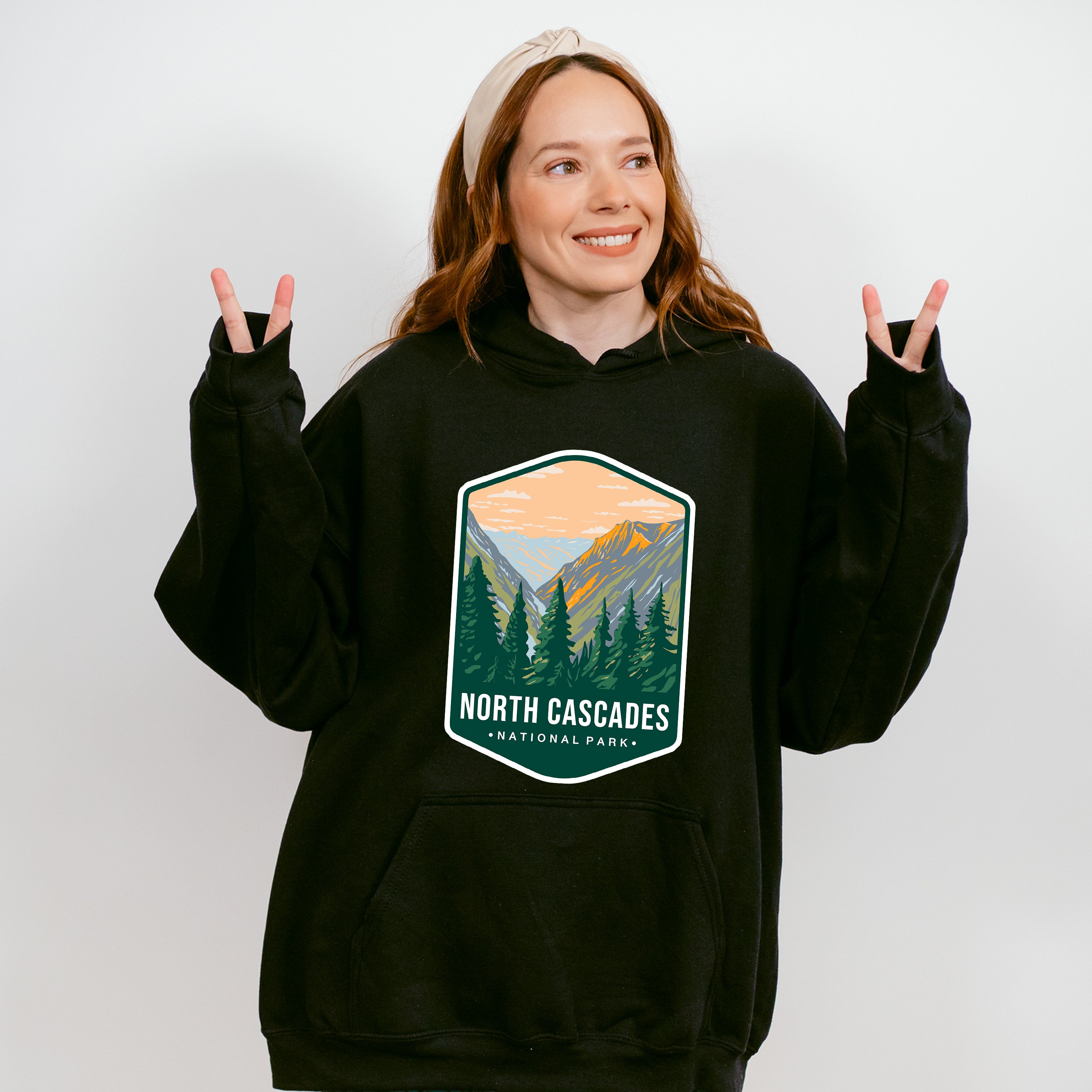 North Cascades National Park Colorful Design - National Parks Unisex Crewneck T-Shirt Sweatshirt Hoodie
