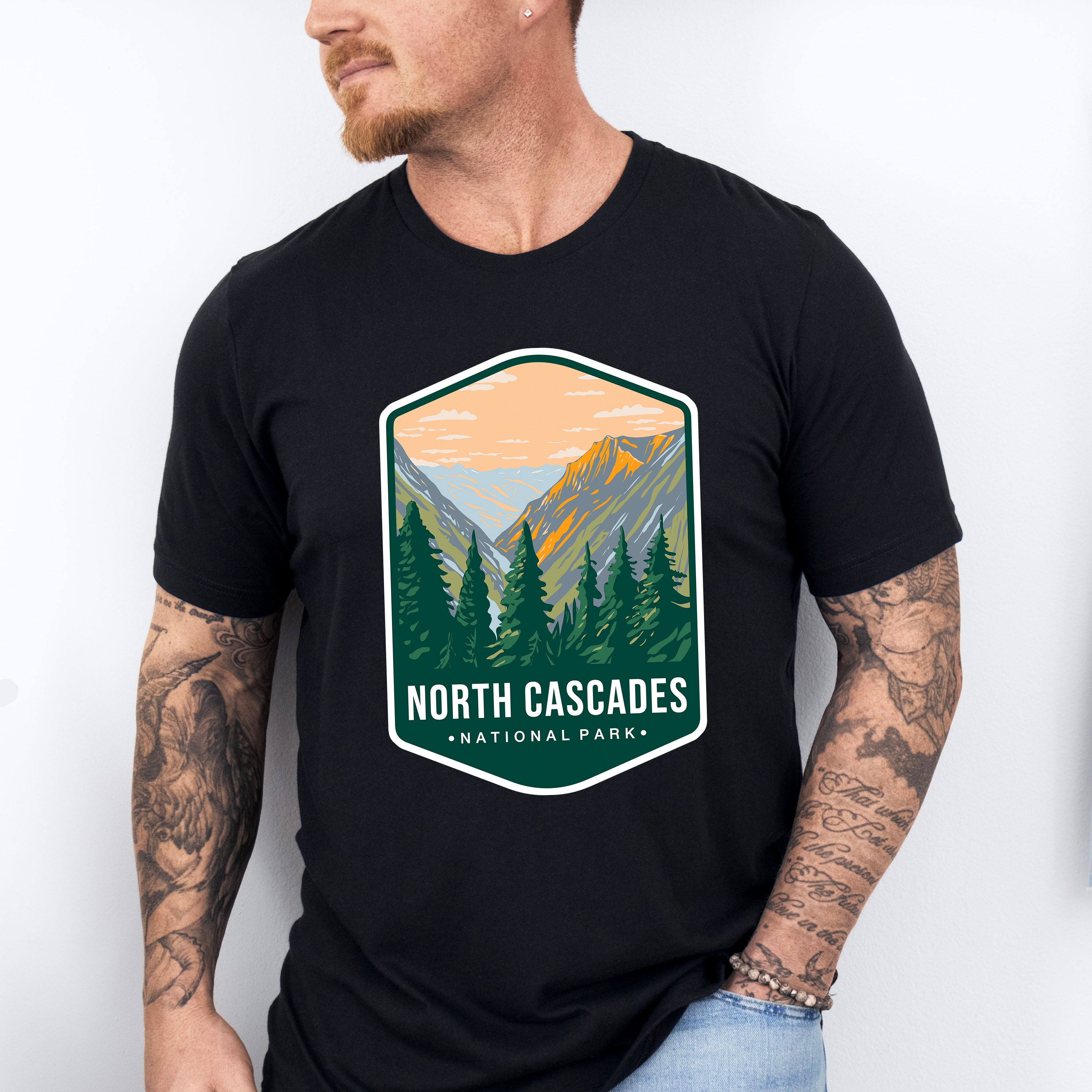 North Cascades National Park Colorful Design - National Parks Unisex Crewneck T-Shirt Sweatshirt Hoodie