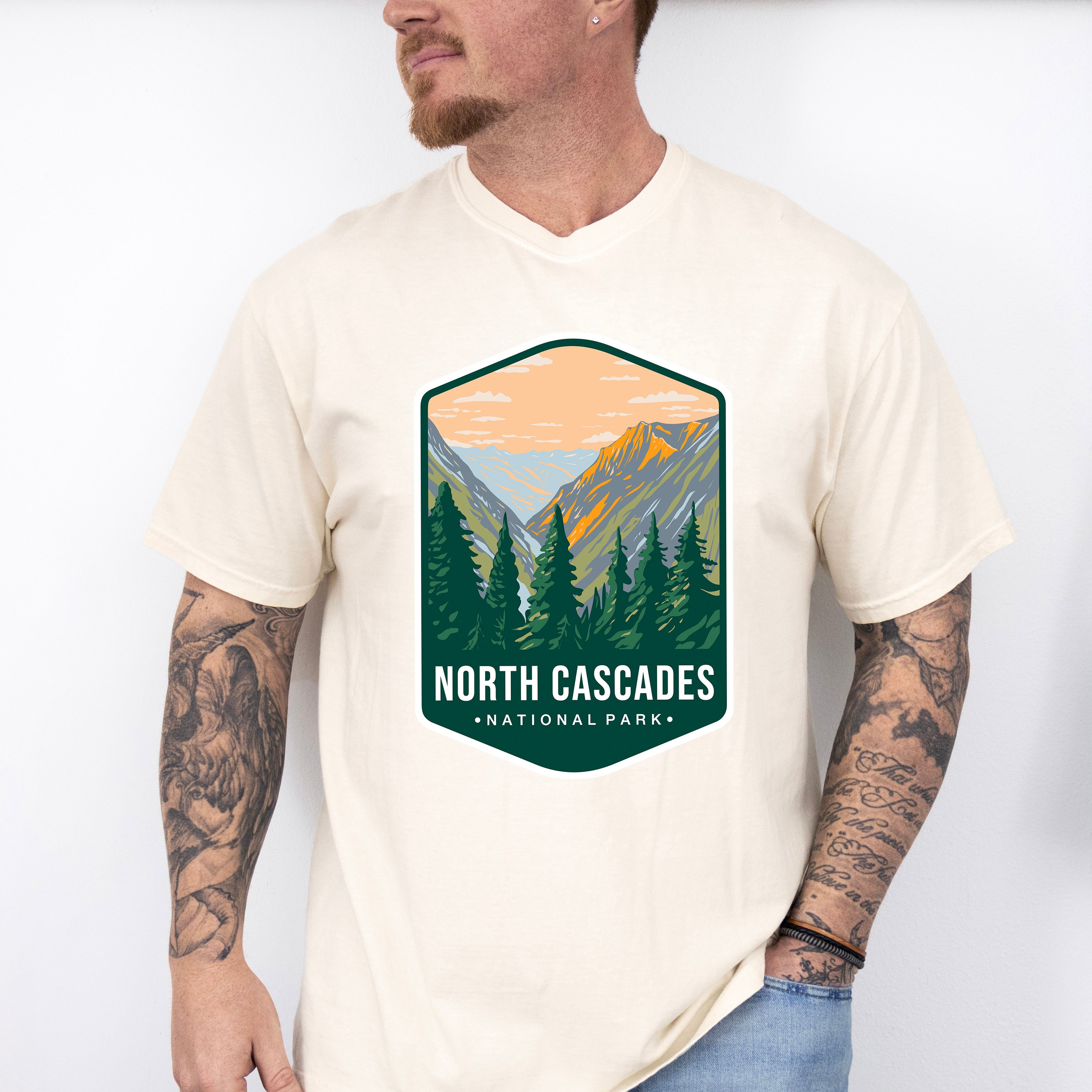 North Cascades National Park Colorful Design - National Parks Unisex Crewneck T-Shirt Sweatshirt Hoodie