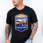 Petrified Forest National Park Blue Design - National Parks Unisex Crewneck T-Shirt Sweatshirt Hoodie