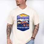 Petrified Forest National Park Blue Design - National Parks Unisex Crewneck T-Shirt Sweatshirt Hoodie