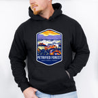 Petrified Forest National Park Blue Design - National Parks Unisex Crewneck T-Shirt Sweatshirt Hoodie