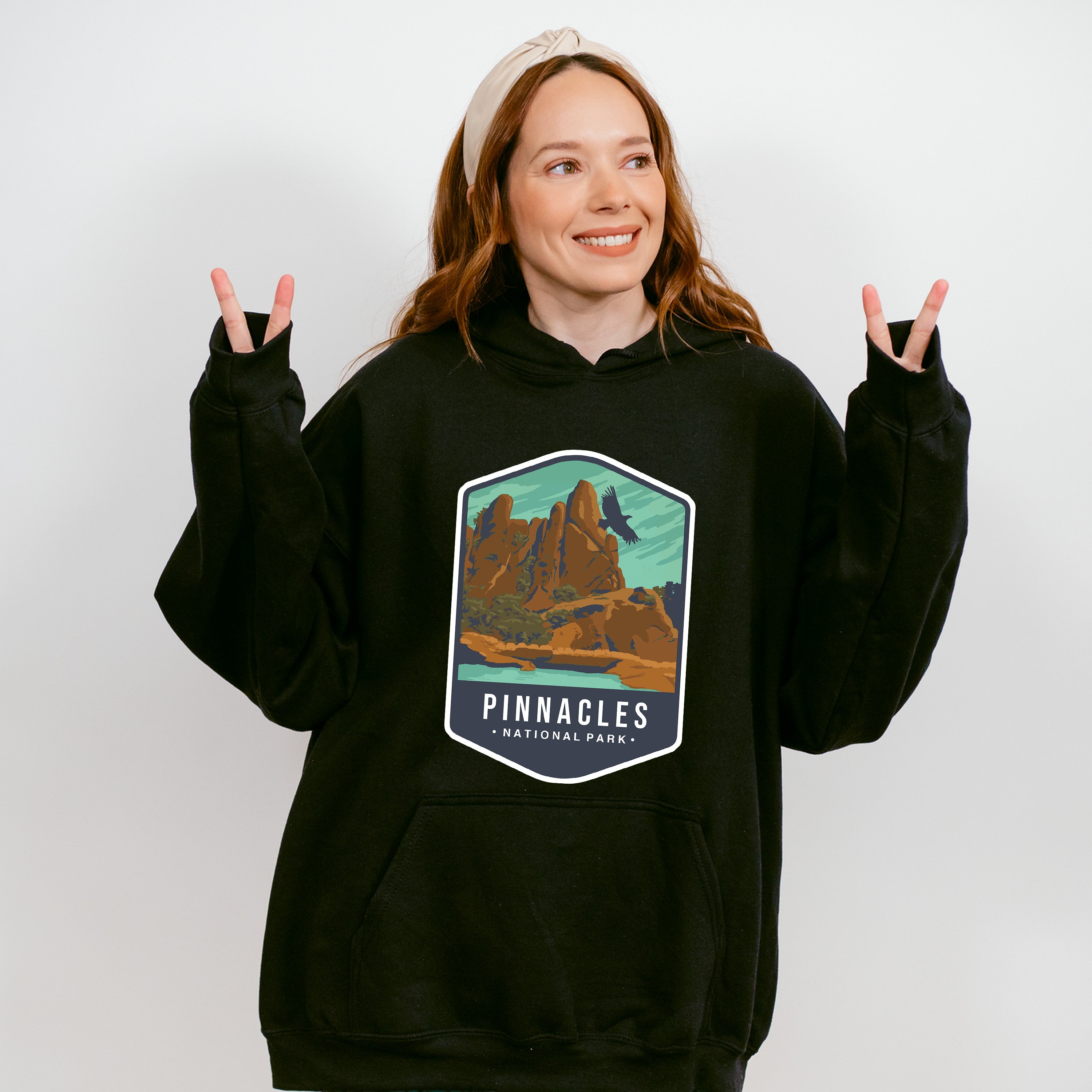 Pinnacles National Park Colorful Design - National Parks Unisex Crewneck T-Shirt Sweatshirt Hoodie