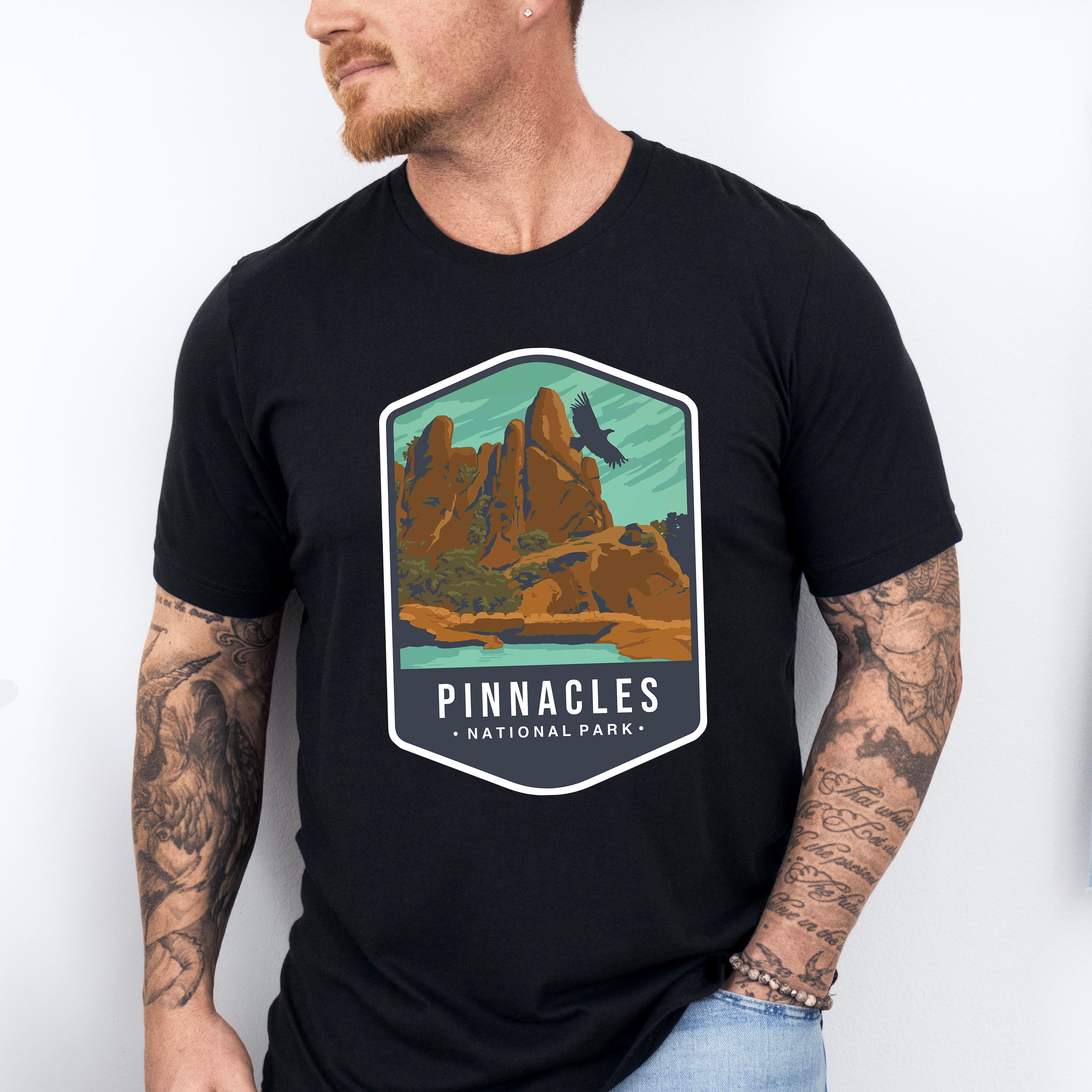 Pinnacles National Park Colorful Design - National Parks Unisex Crewneck T-Shirt Sweatshirt Hoodie