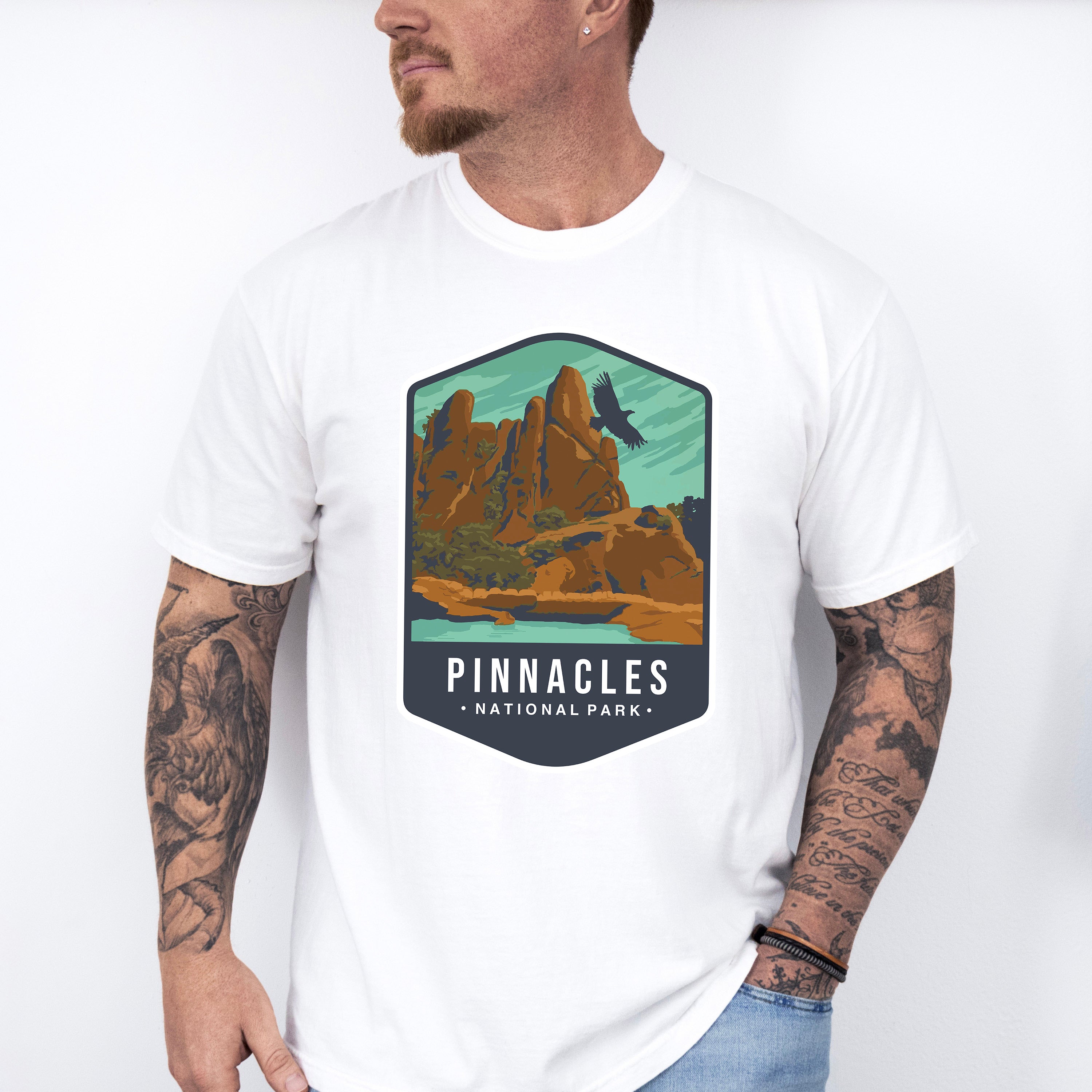 Pinnacles National Park Colorful Design - National Parks Unisex Crewneck T-Shirt Sweatshirt Hoodie