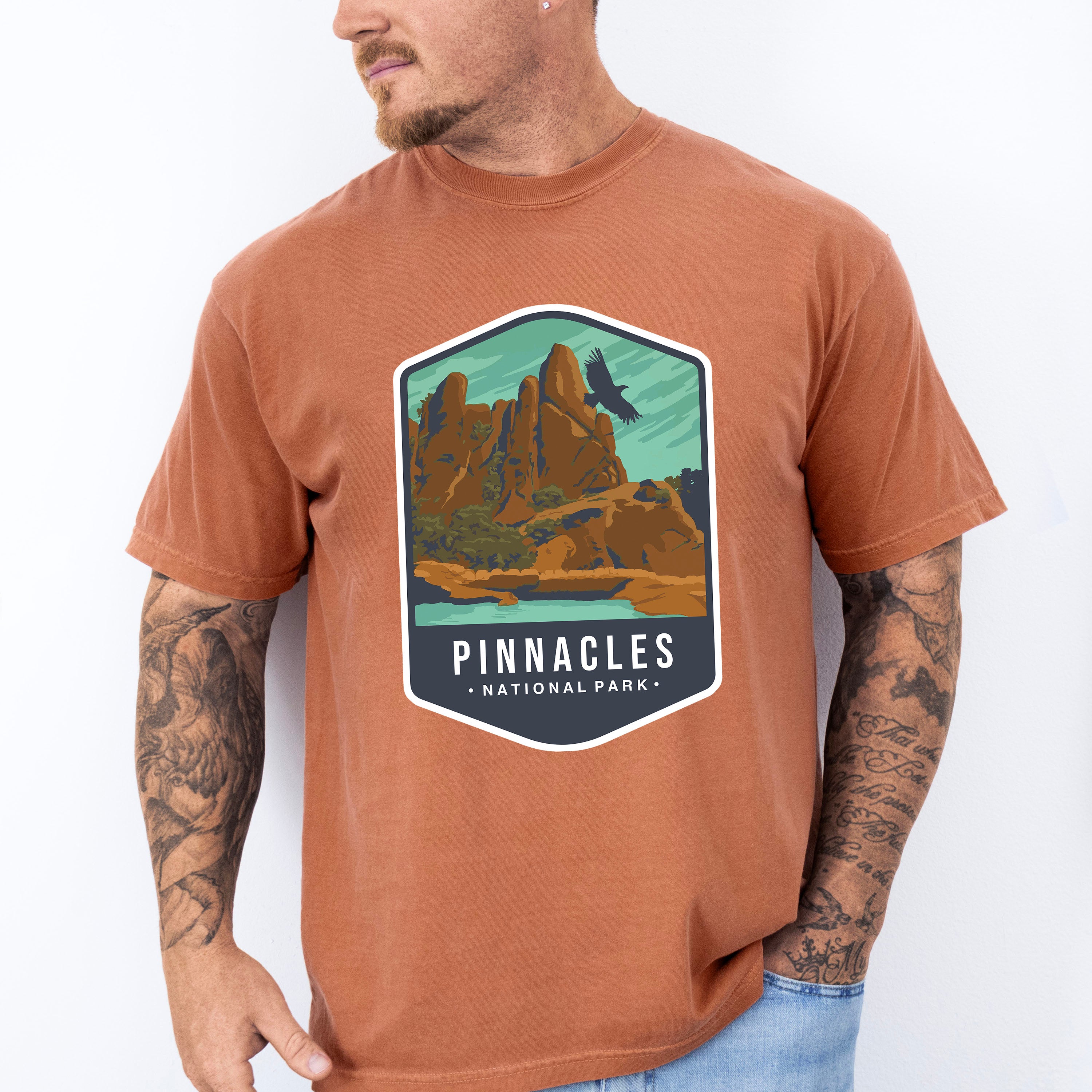 Pinnacles National Park Colorful Design - National Parks Unisex Crewneck T-Shirt Sweatshirt Hoodie