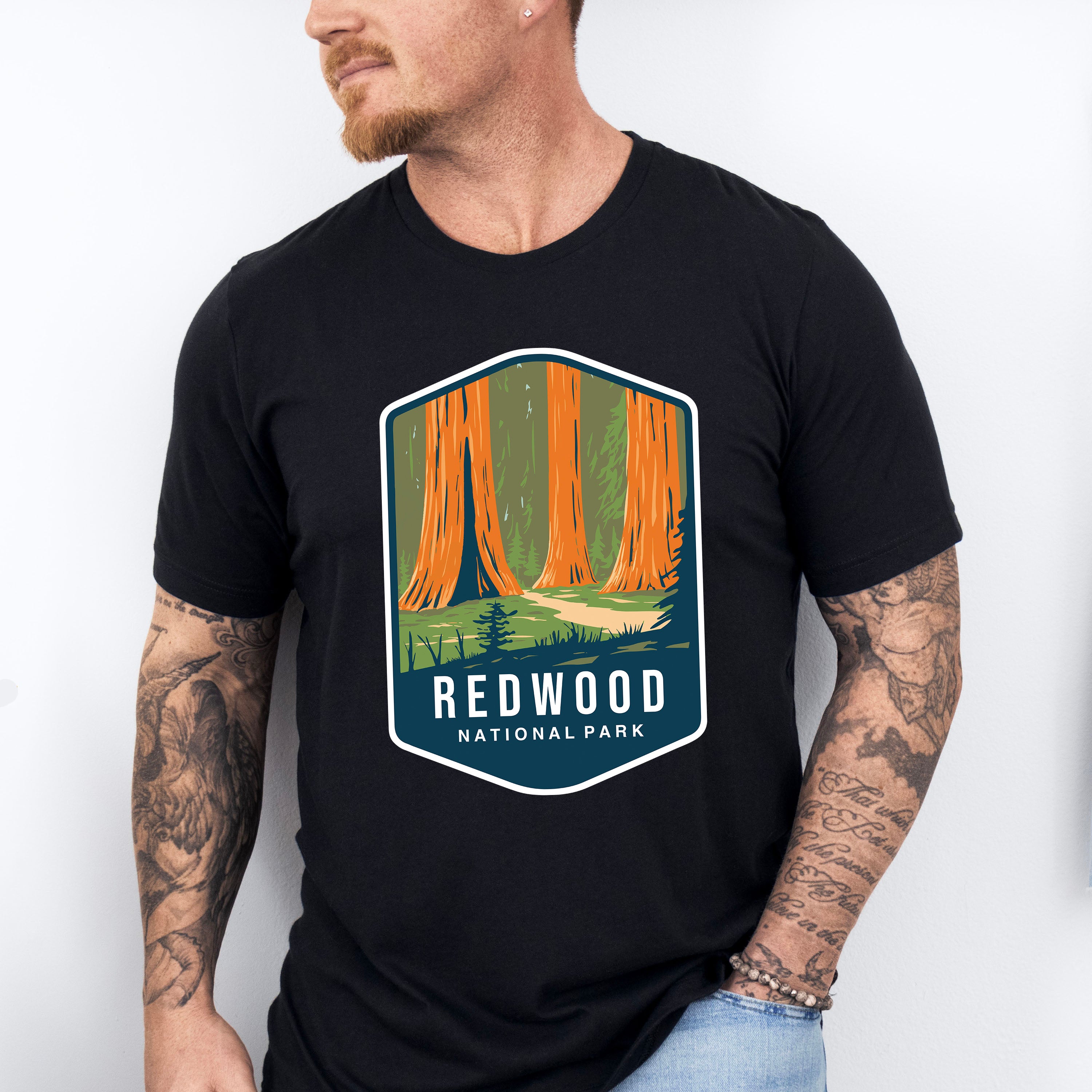 Redwood National Park Colorful Design - National Parks Unisex Crewneck T-Shirt Sweatshirt Hoodie