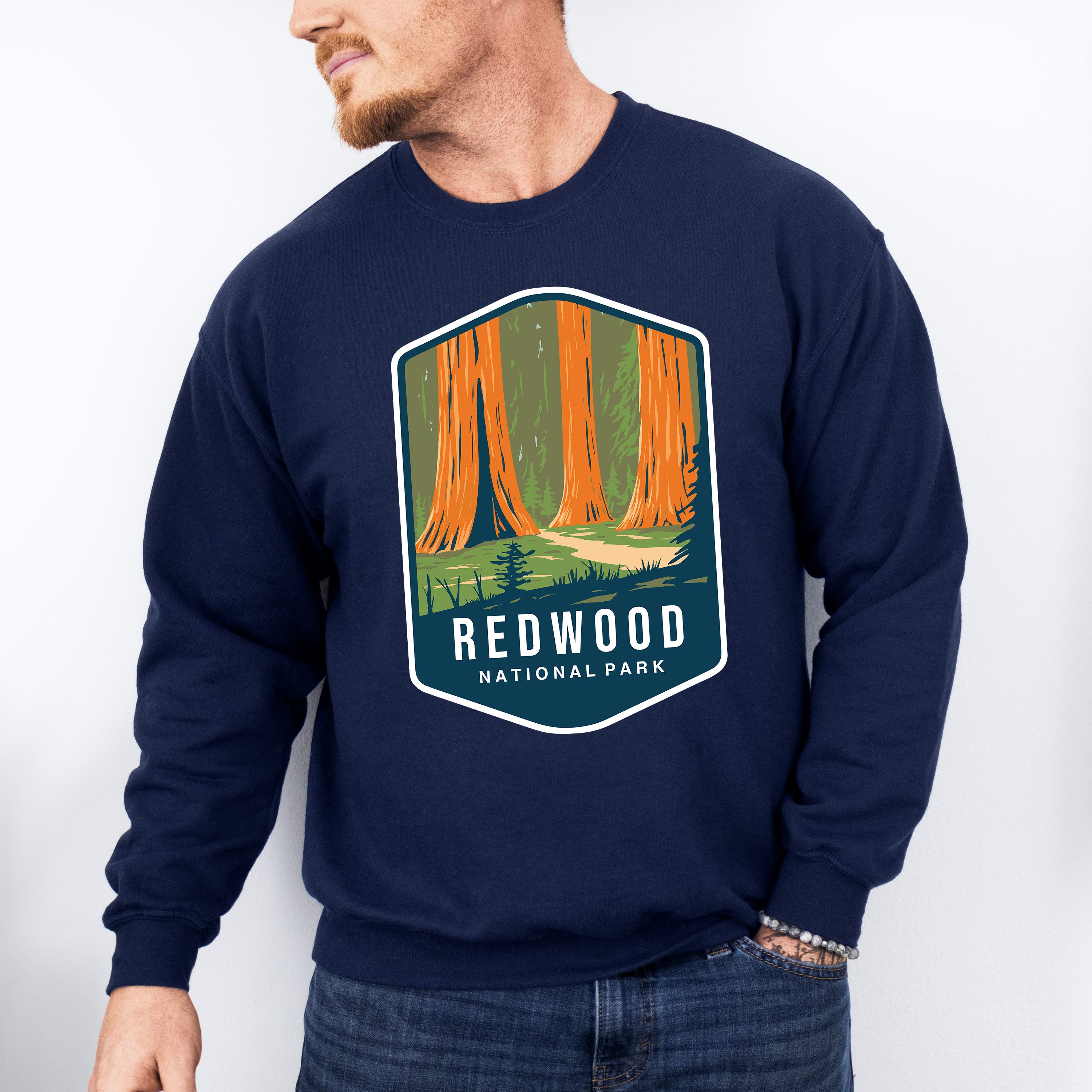 Redwood National Park Colorful Design - National Parks Unisex Crewneck T-Shirt Sweatshirt Hoodie