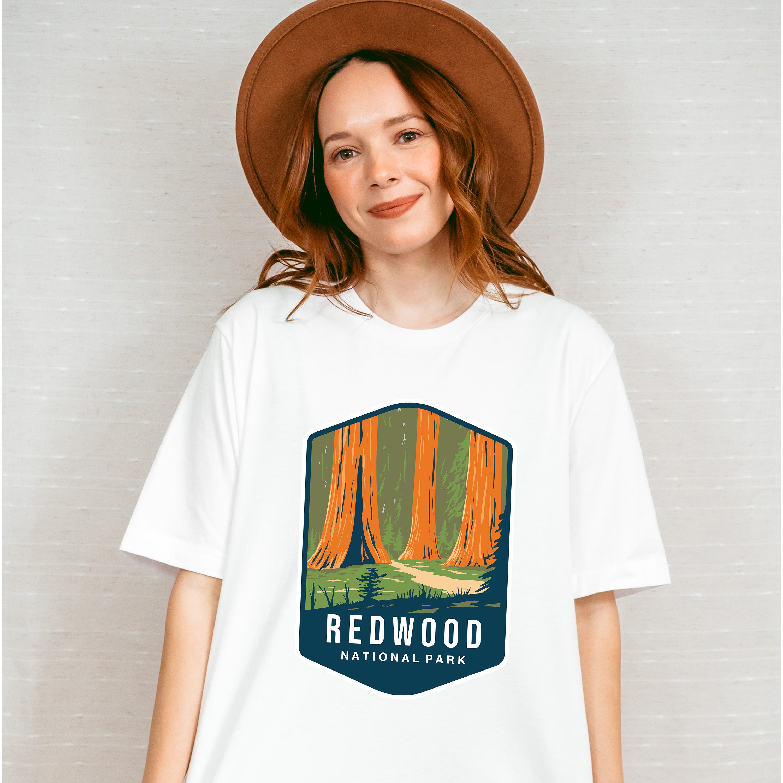 Redwood National Park Colorful Design - National Parks Unisex Crewneck T-Shirt Sweatshirt Hoodie