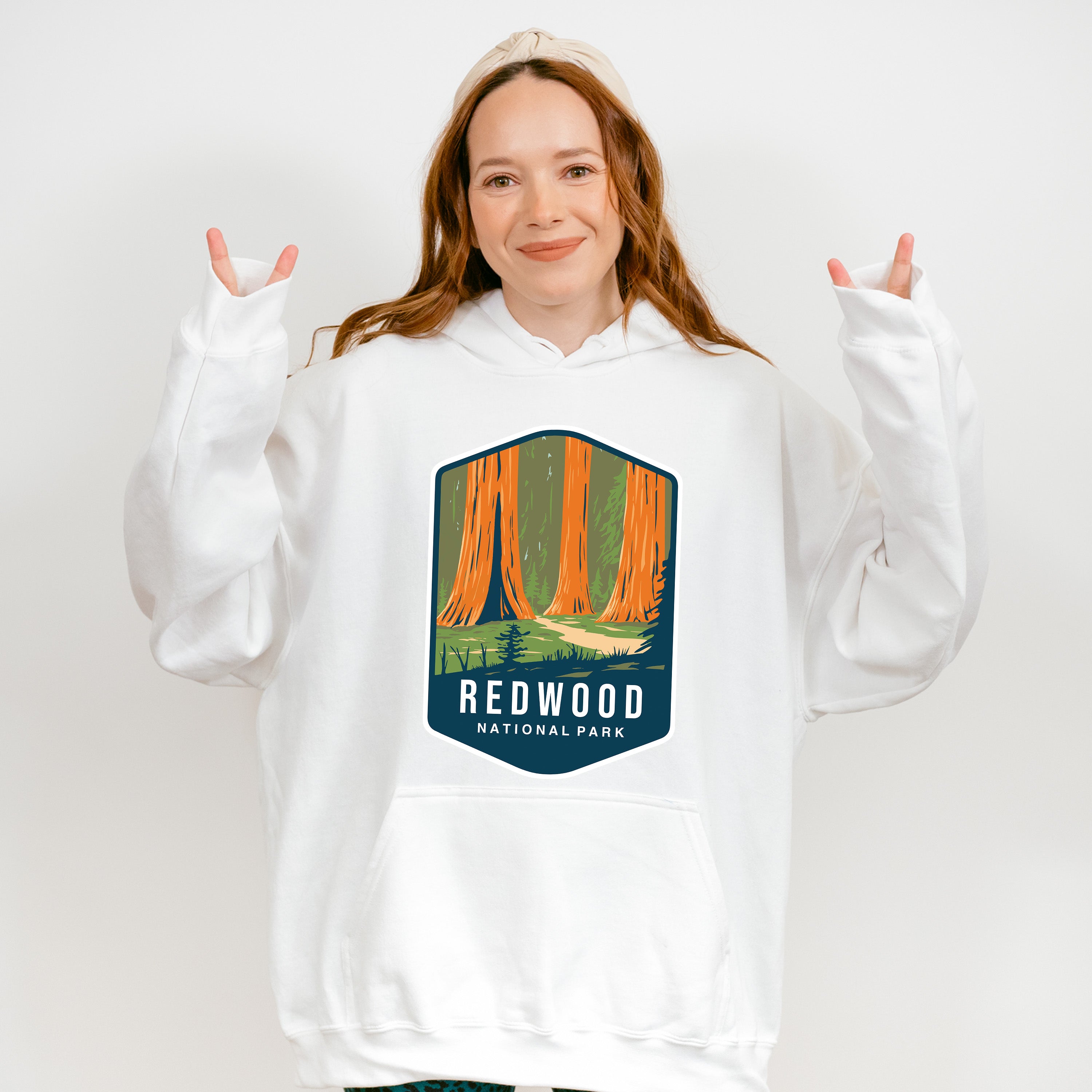 Redwood National Park Colorful Design - National Parks Unisex Crewneck T-Shirt Sweatshirt Hoodie