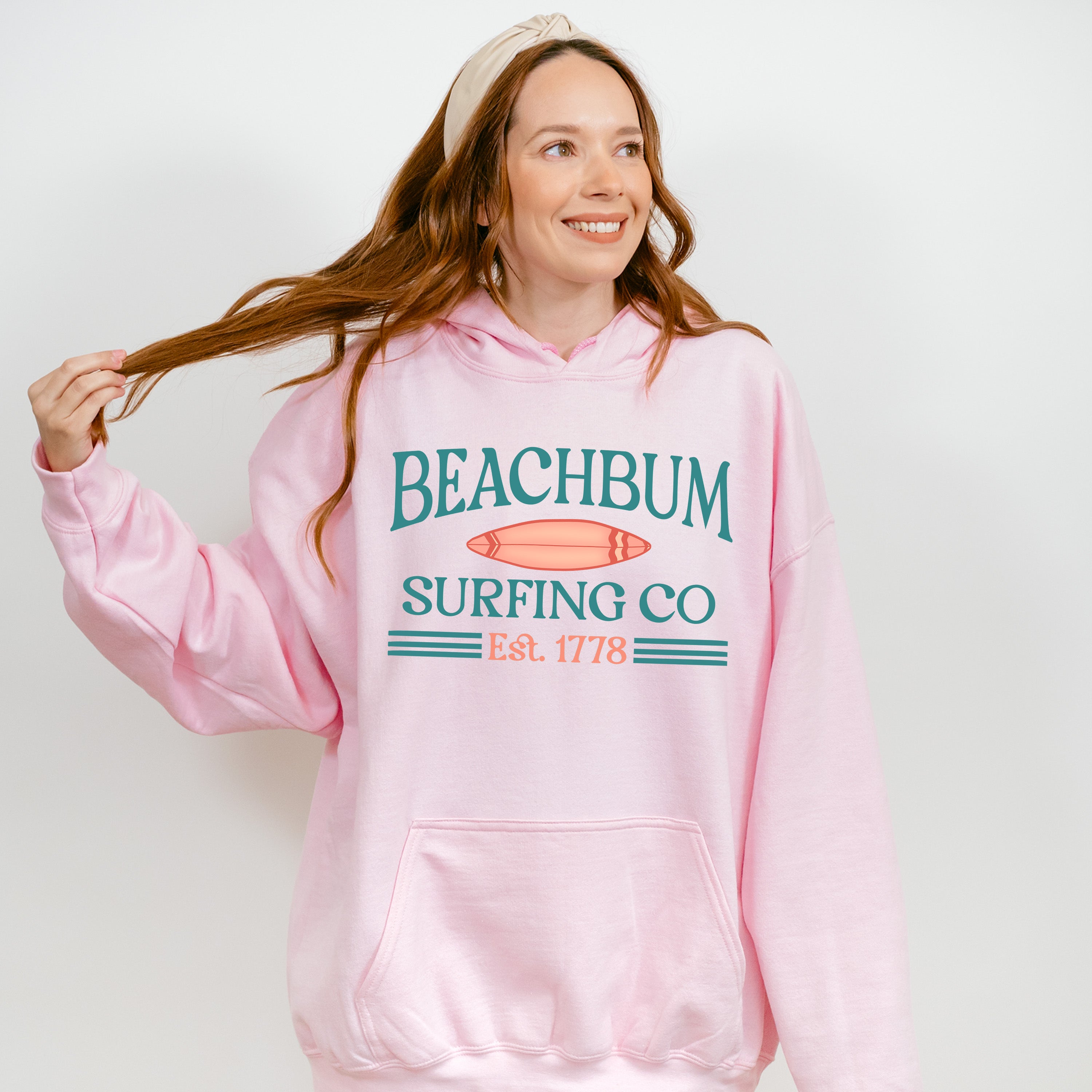 Beachbum Surfing Co Est. 1778 Design - Summer Theme Unisex Crewneck T-Shirt Sweatshirt Hoodie