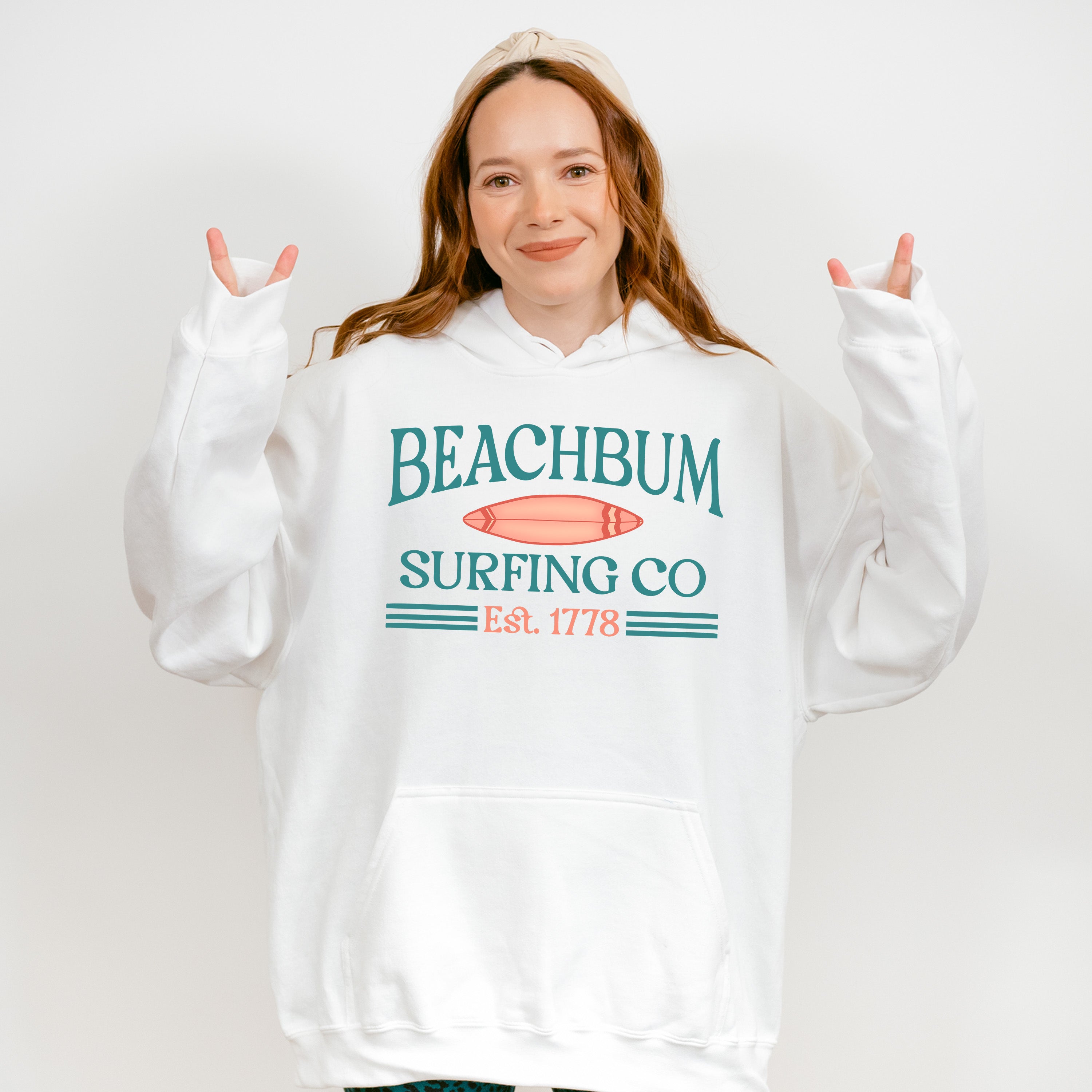 Beachbum Surfing Co Est. 1778 Design - Summer Theme Unisex Crewneck T-Shirt Sweatshirt Hoodie