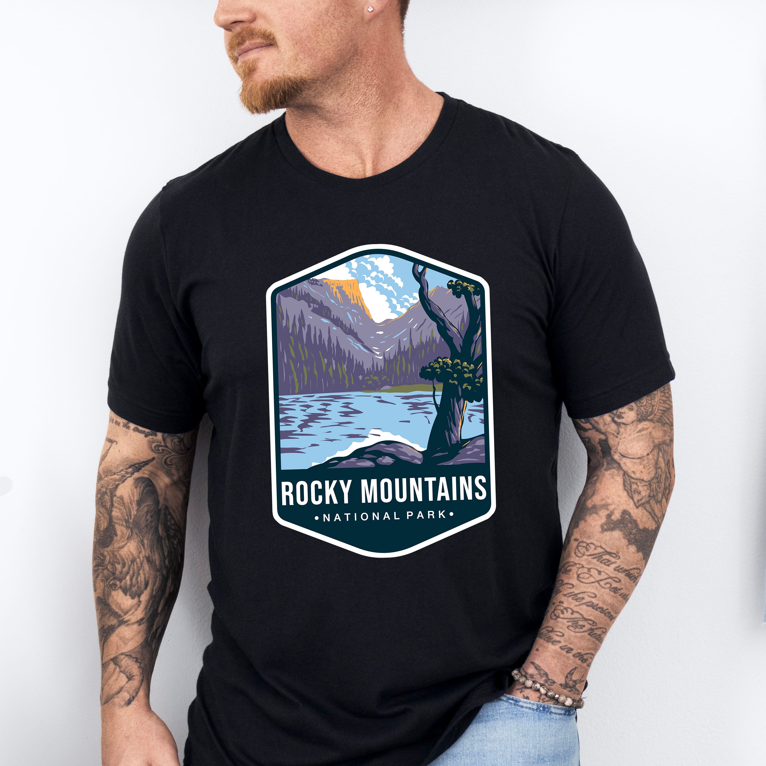 Rocky Mountains National Park Colorful Design - National Parks Unisex Crewneck T-Shirt Sweatshirt Hoodie
