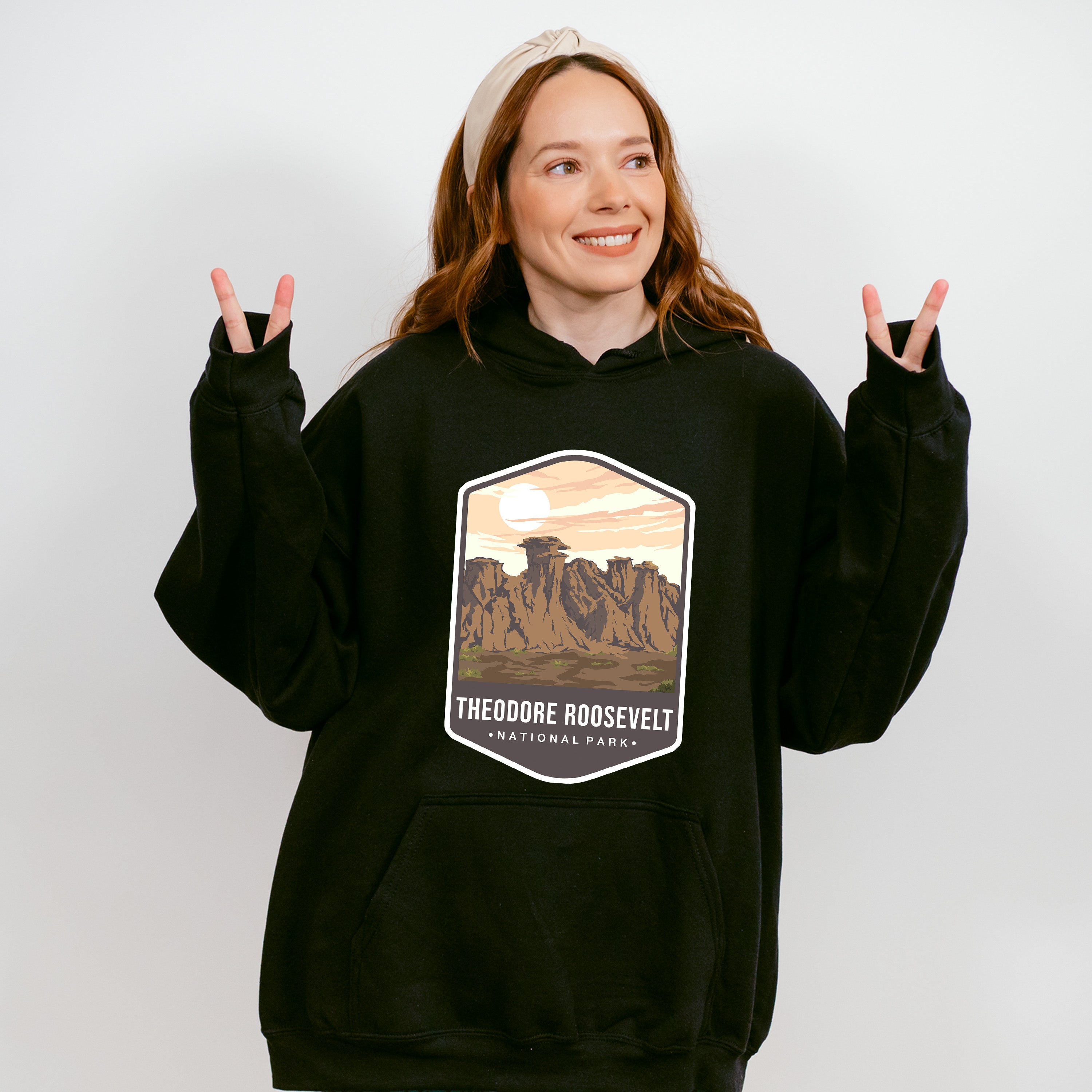Theodore Roosevelt National Park Colorful Design - National Parks Unisex Crewneck T-Shirt Sweatshirt Hoodie