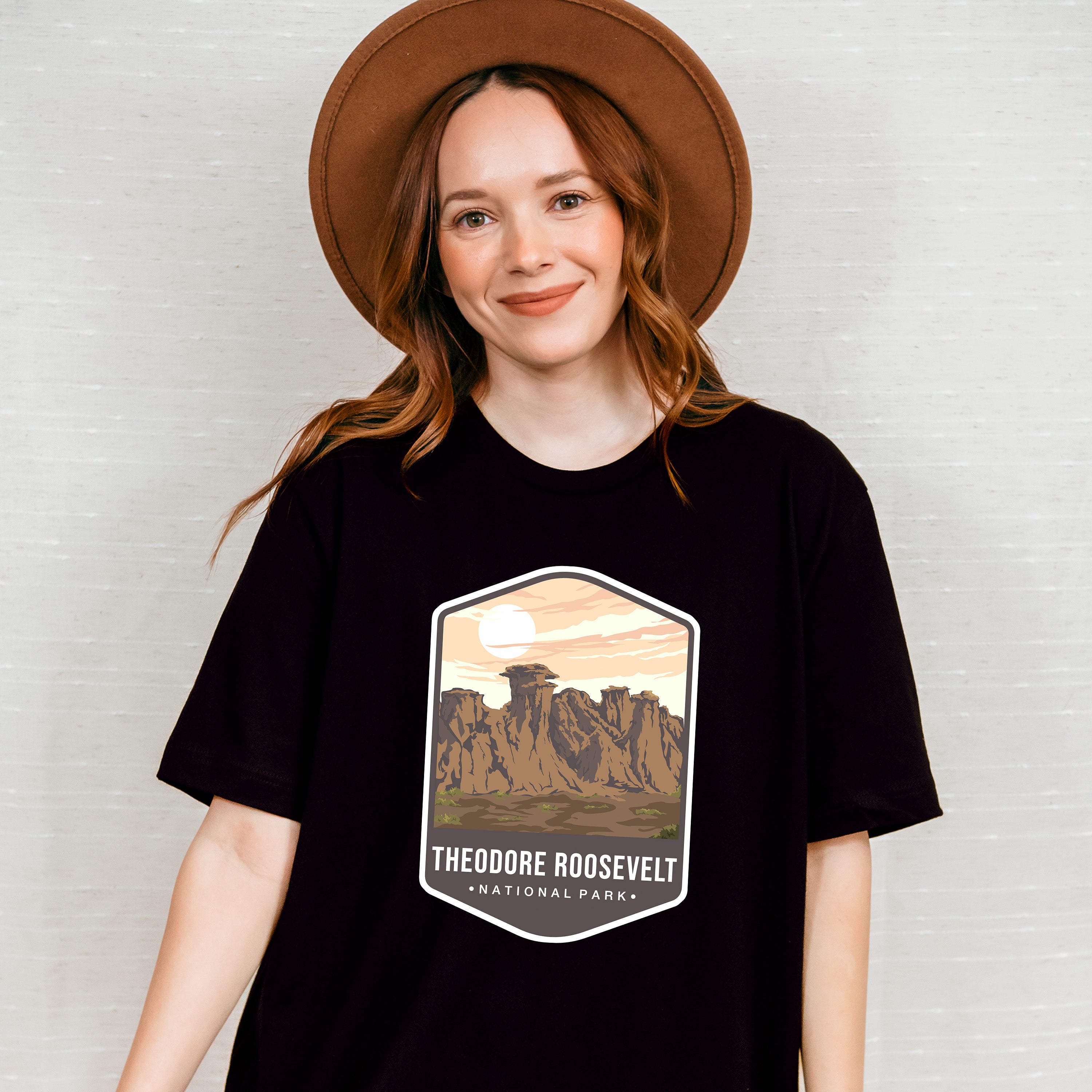 Theodore Roosevelt National Park Colorful Design - National Parks Unisex Crewneck T-Shirt Sweatshirt Hoodie