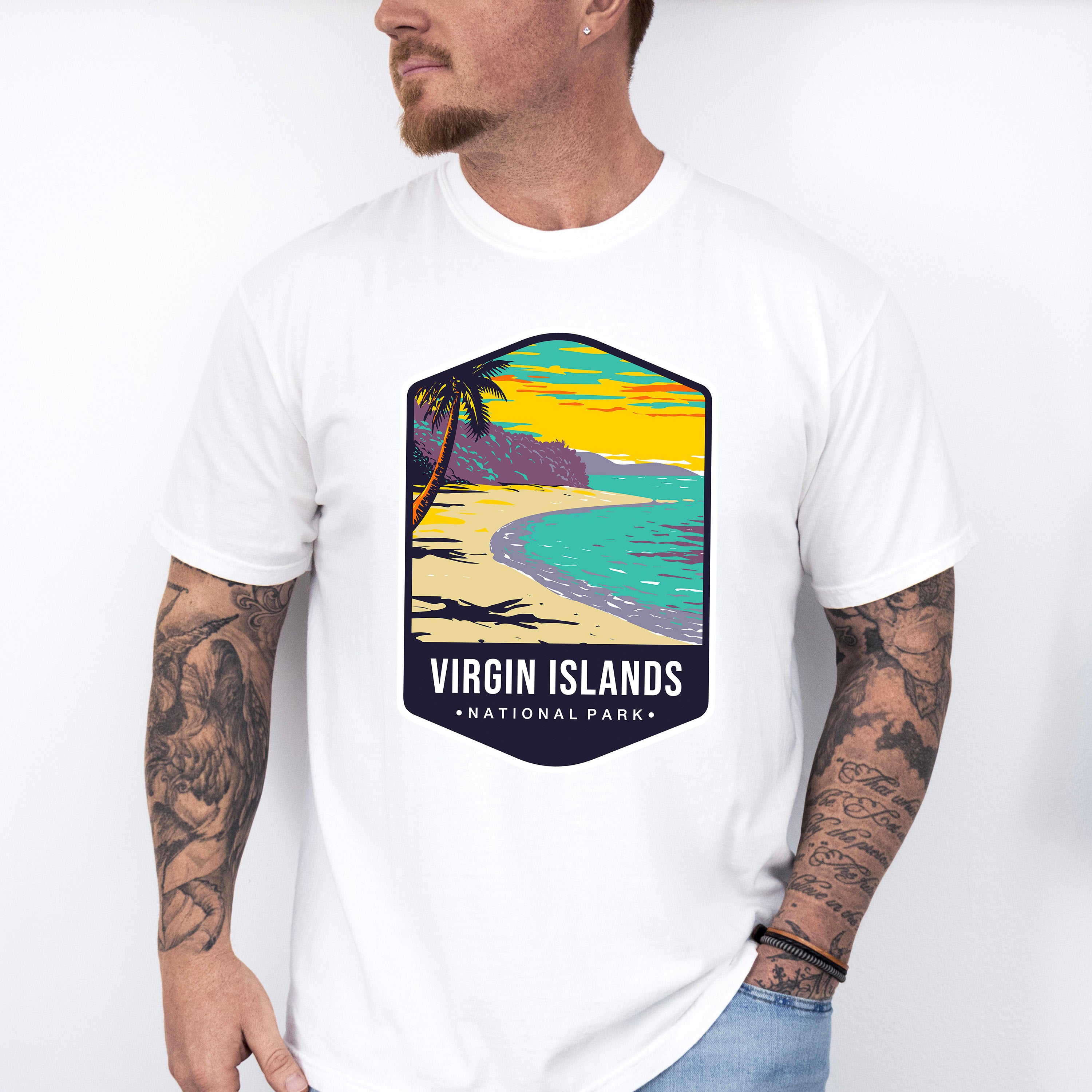 Virgin Islands National Park Colorful Design - National Parks Unisex Crewneck T-Shirt Sweatshirt Hoodie