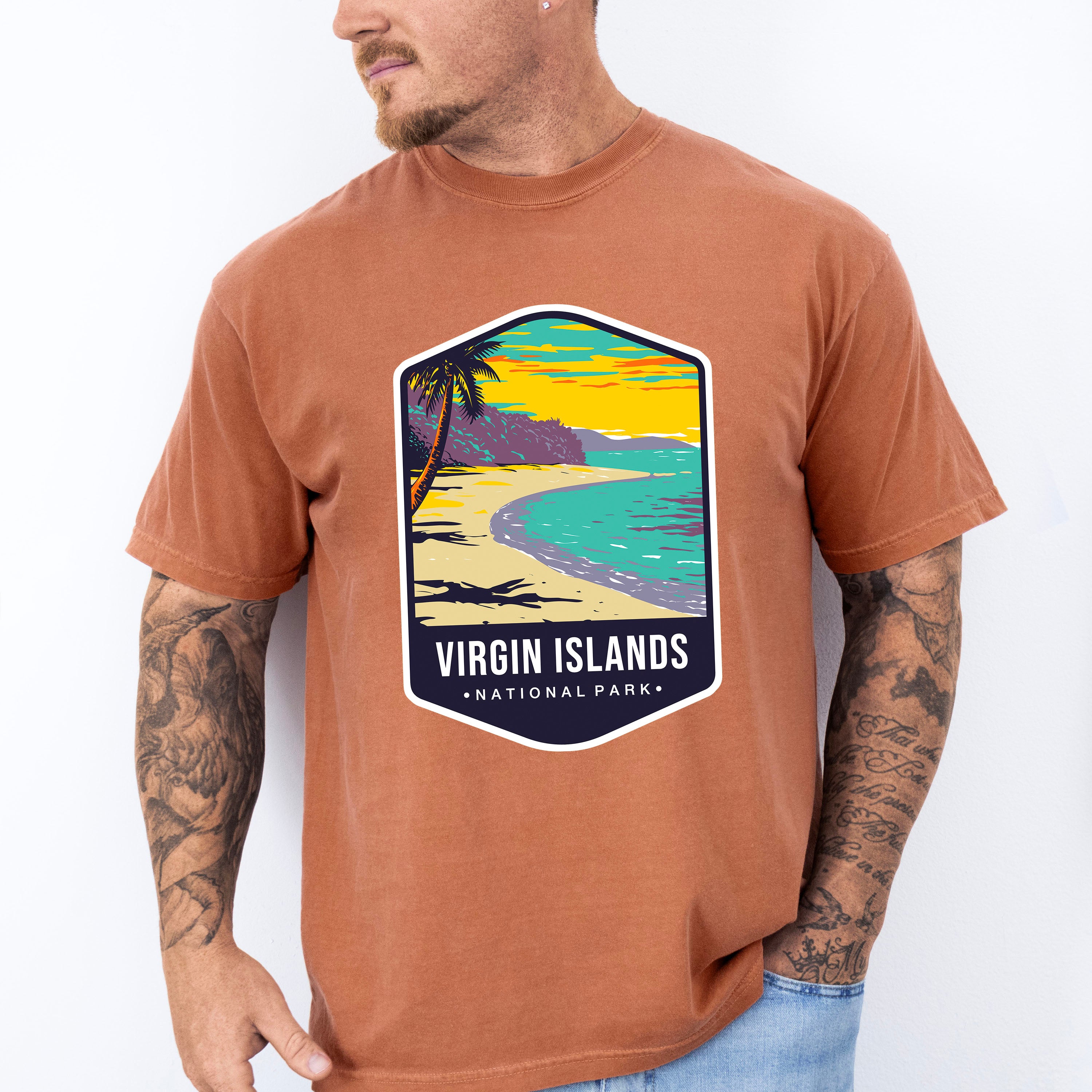 Virgin Islands National Park Colorful Design - National Parks Unisex Crewneck T-Shirt Sweatshirt Hoodie