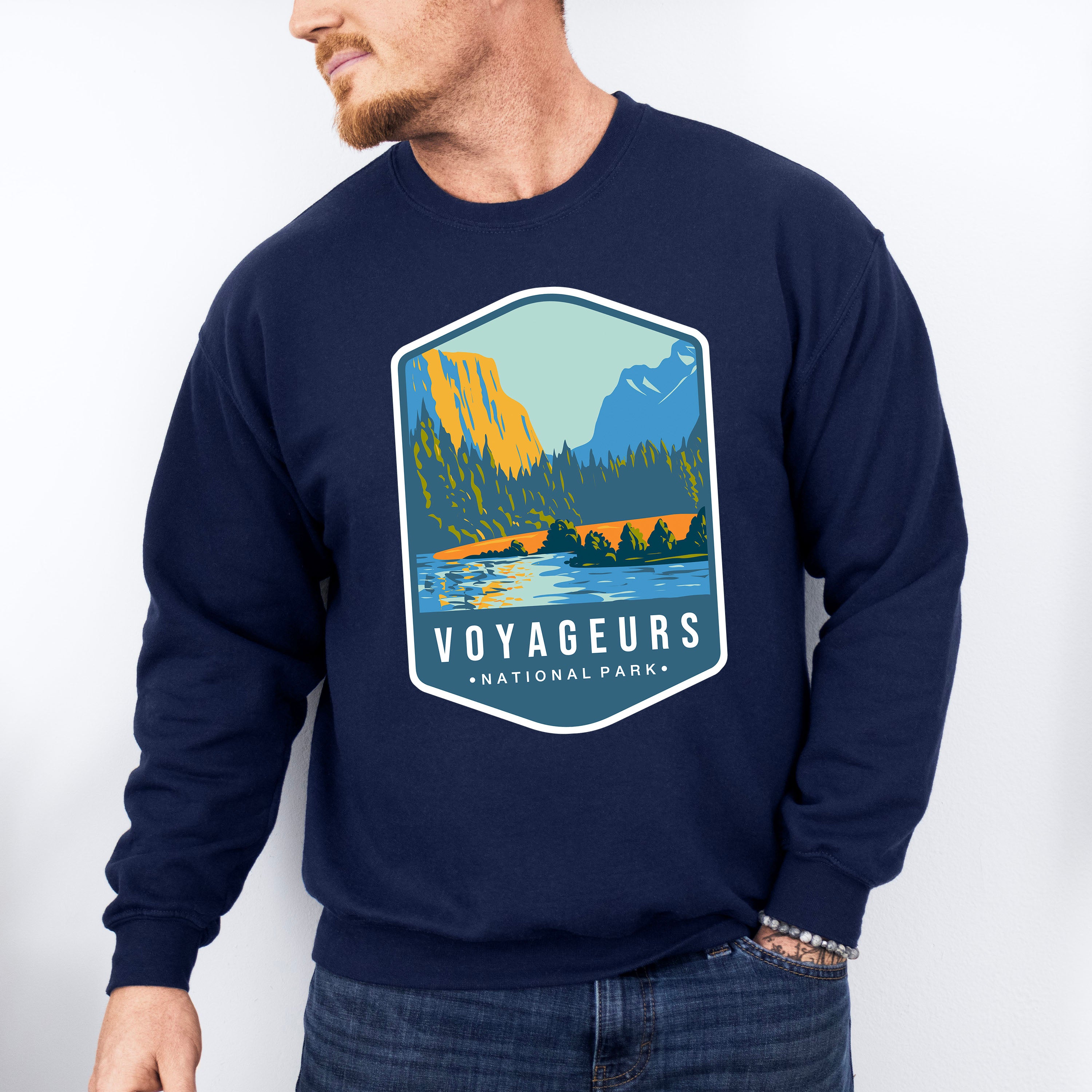 Voyageurs National Park Colorful Design - National Parks Unisex Crewneck T-Shirt Sweatshirt Hoodie