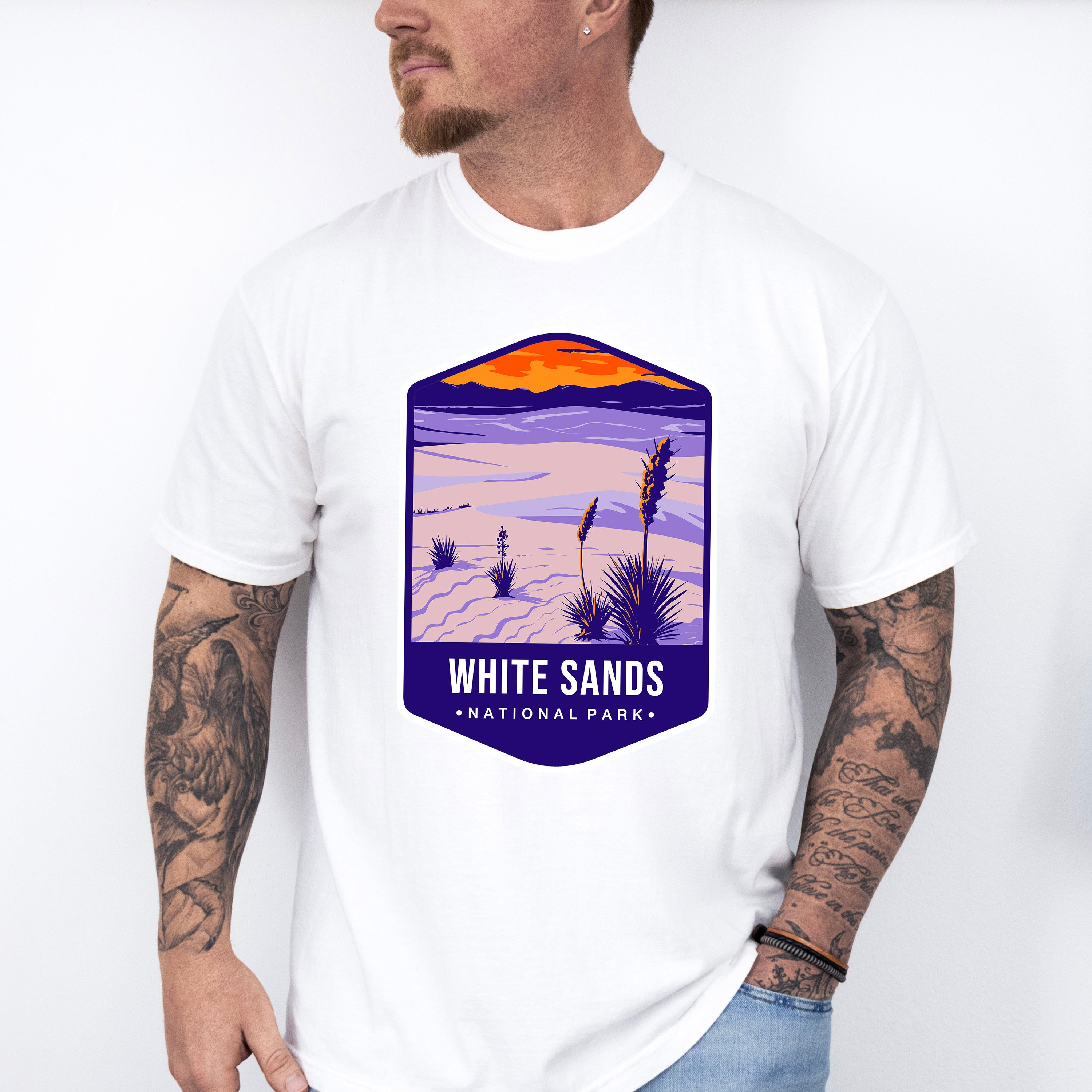 White Sands National Park Colorful Design - National Parks Unisex Crewneck T-Shirt Sweatshirt Hoodie