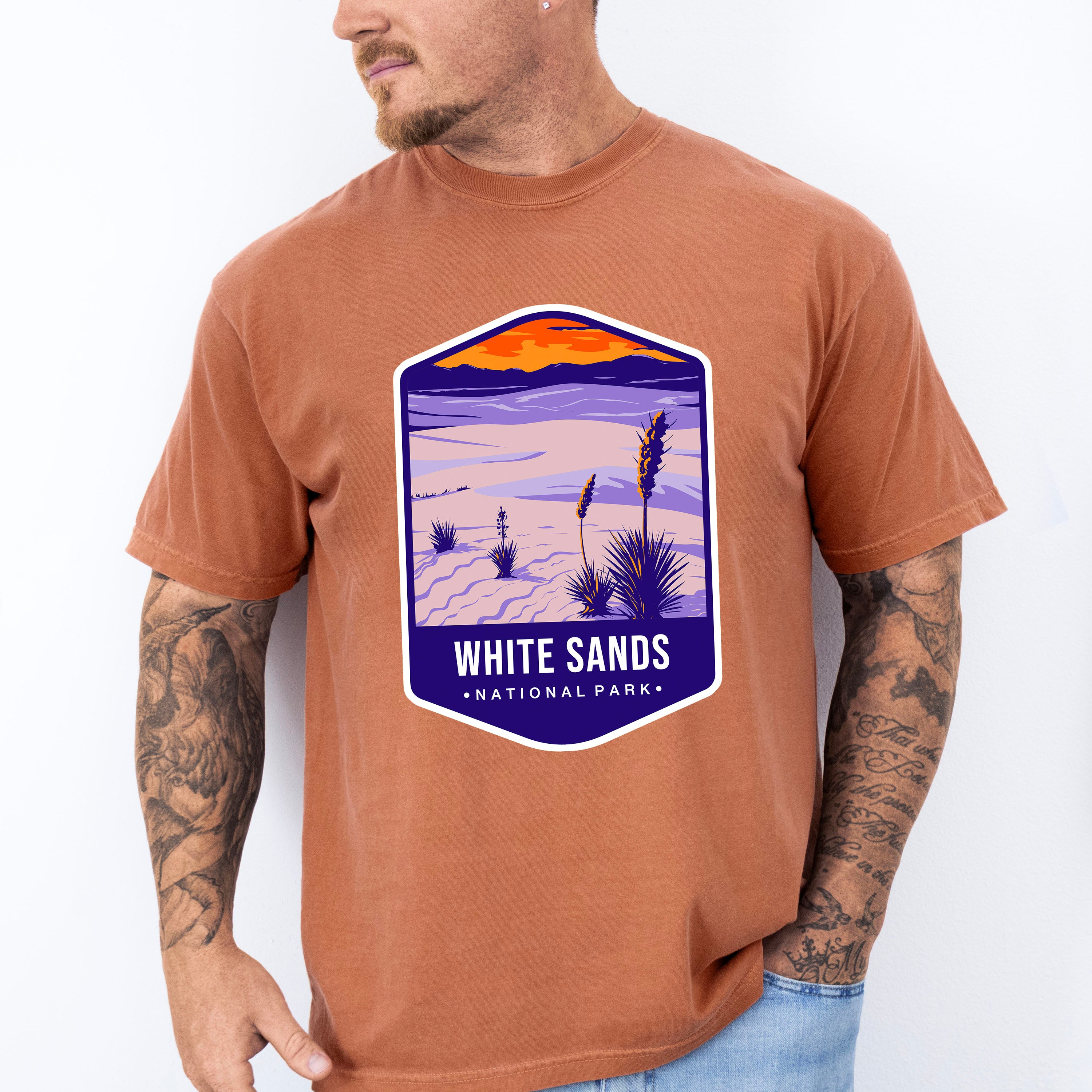 White Sands National Park Colorful Design - National Parks Unisex Crewneck T-Shirt Sweatshirt Hoodie