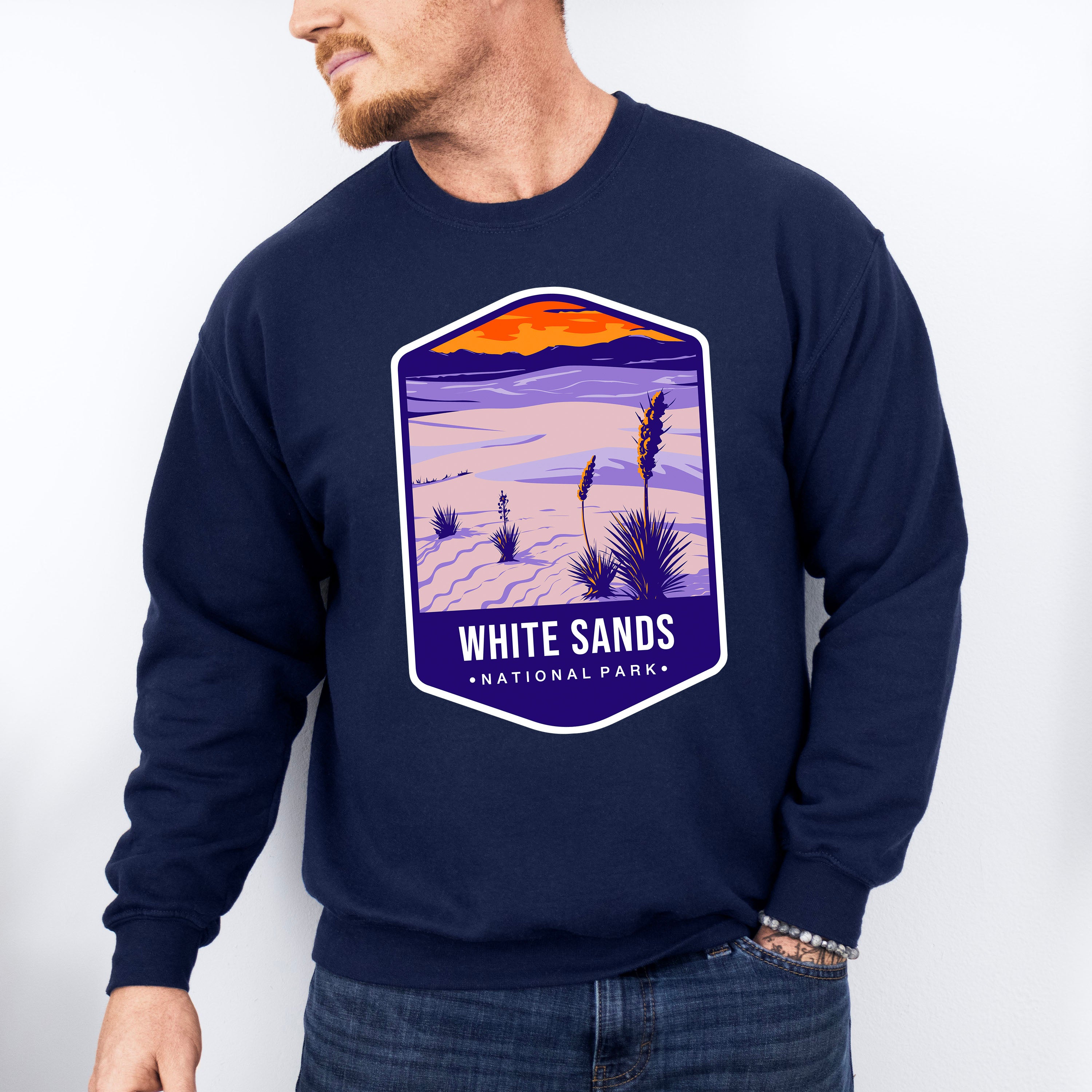 White Sands National Park Colorful Design - National Parks Unisex Crewneck T-Shirt Sweatshirt Hoodie